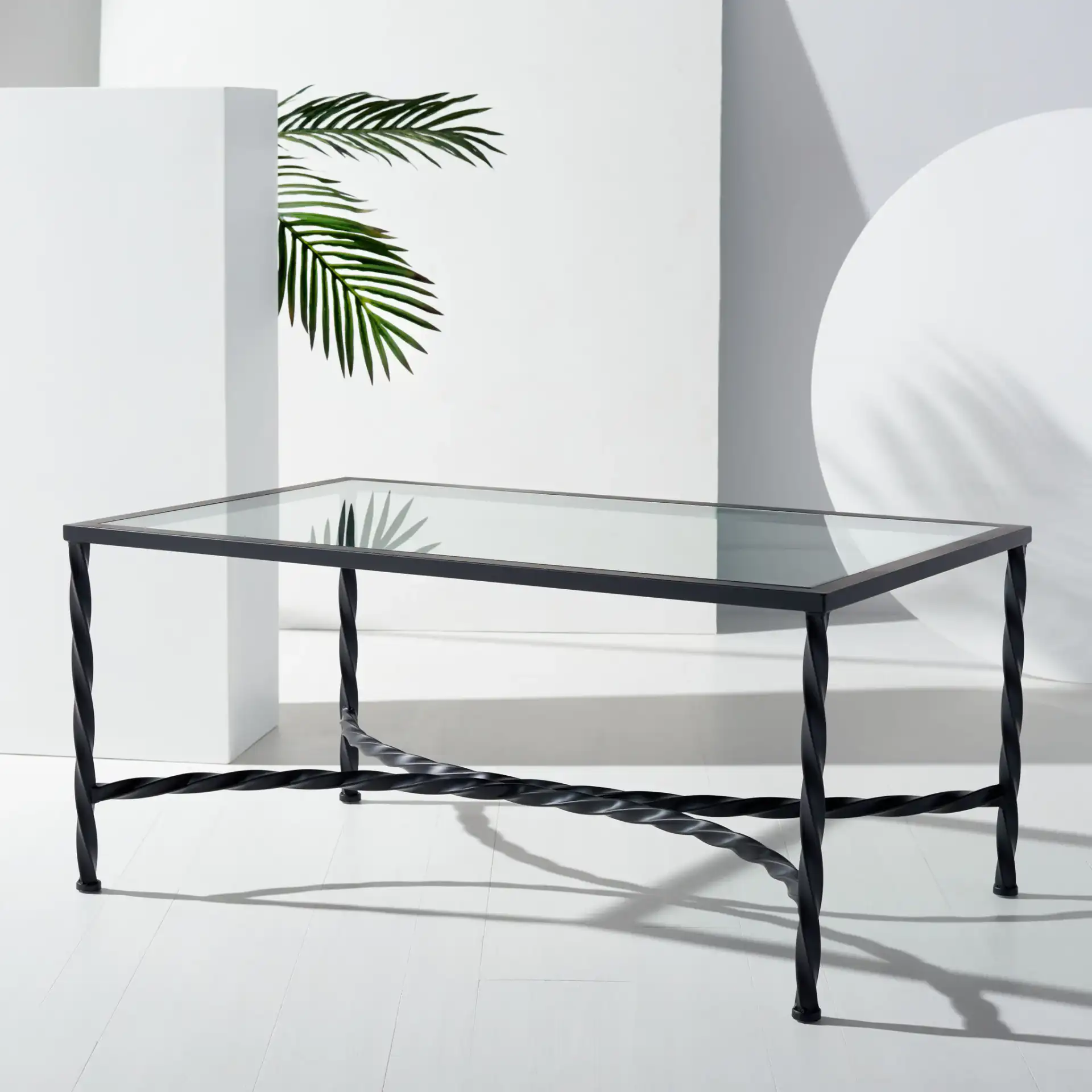 Matilda Coffee Table in Black in a styled room
