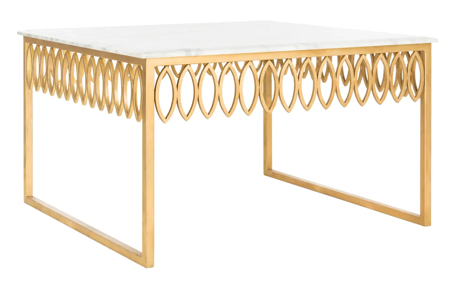 Natalia Cocktail Table in Gold / White, detail view
