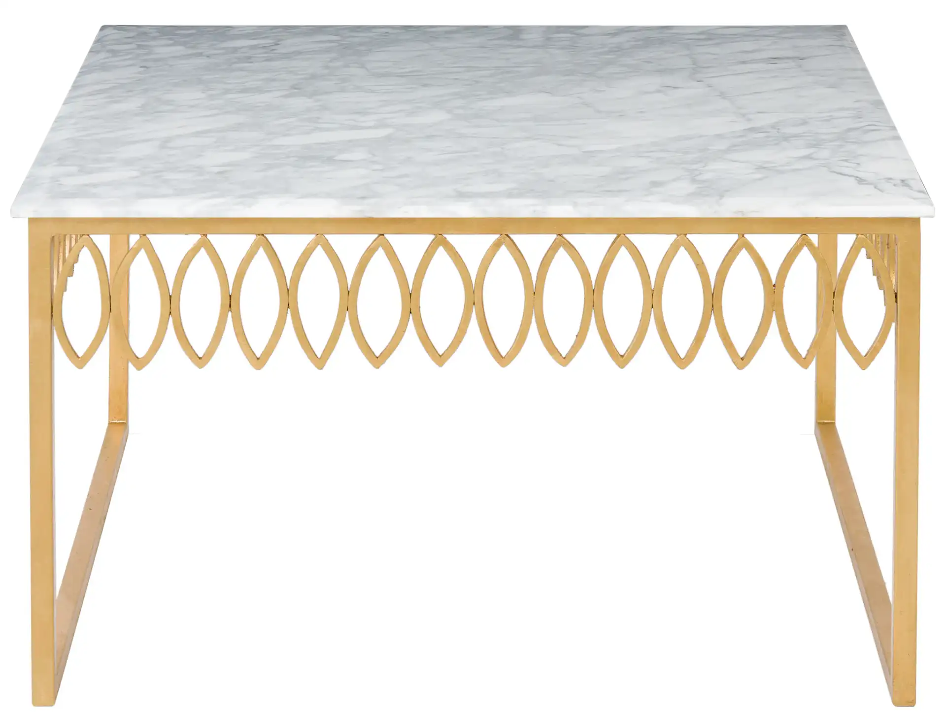 Natalia Cocktail Table in Gold / White