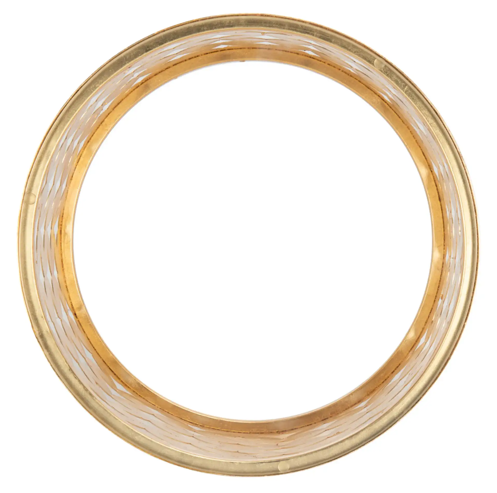 Cairo Round Gold Leaf End Table in Gold, detail view