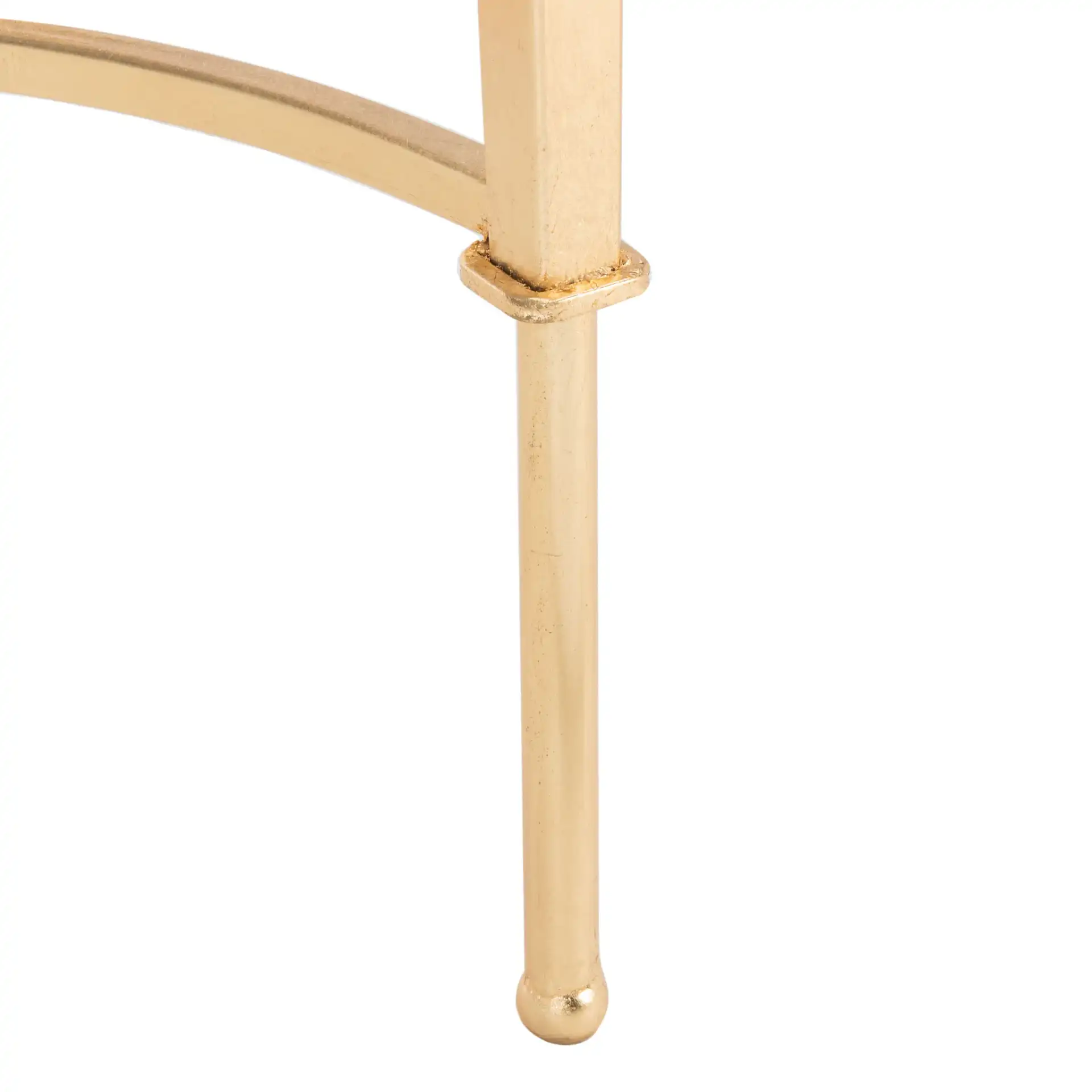 Mendez Gold Leaf Accent Table in Gold, detail view