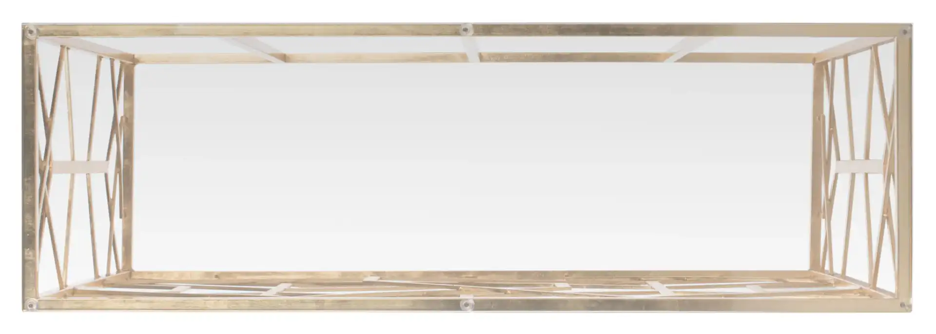 Sean Gold Leaf Console Table in Gold, detail view