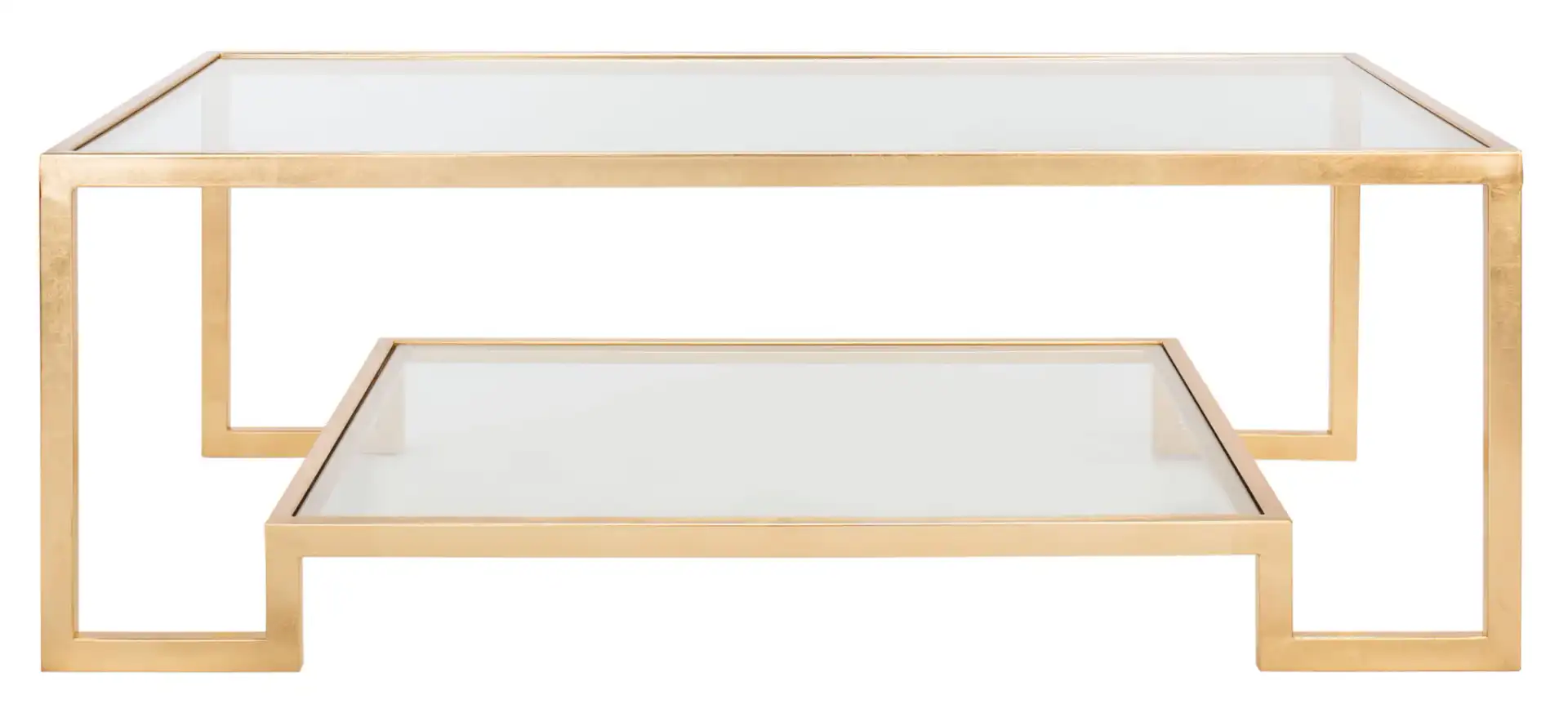 Vivian Gold Leaf Coffee Table in Gold
