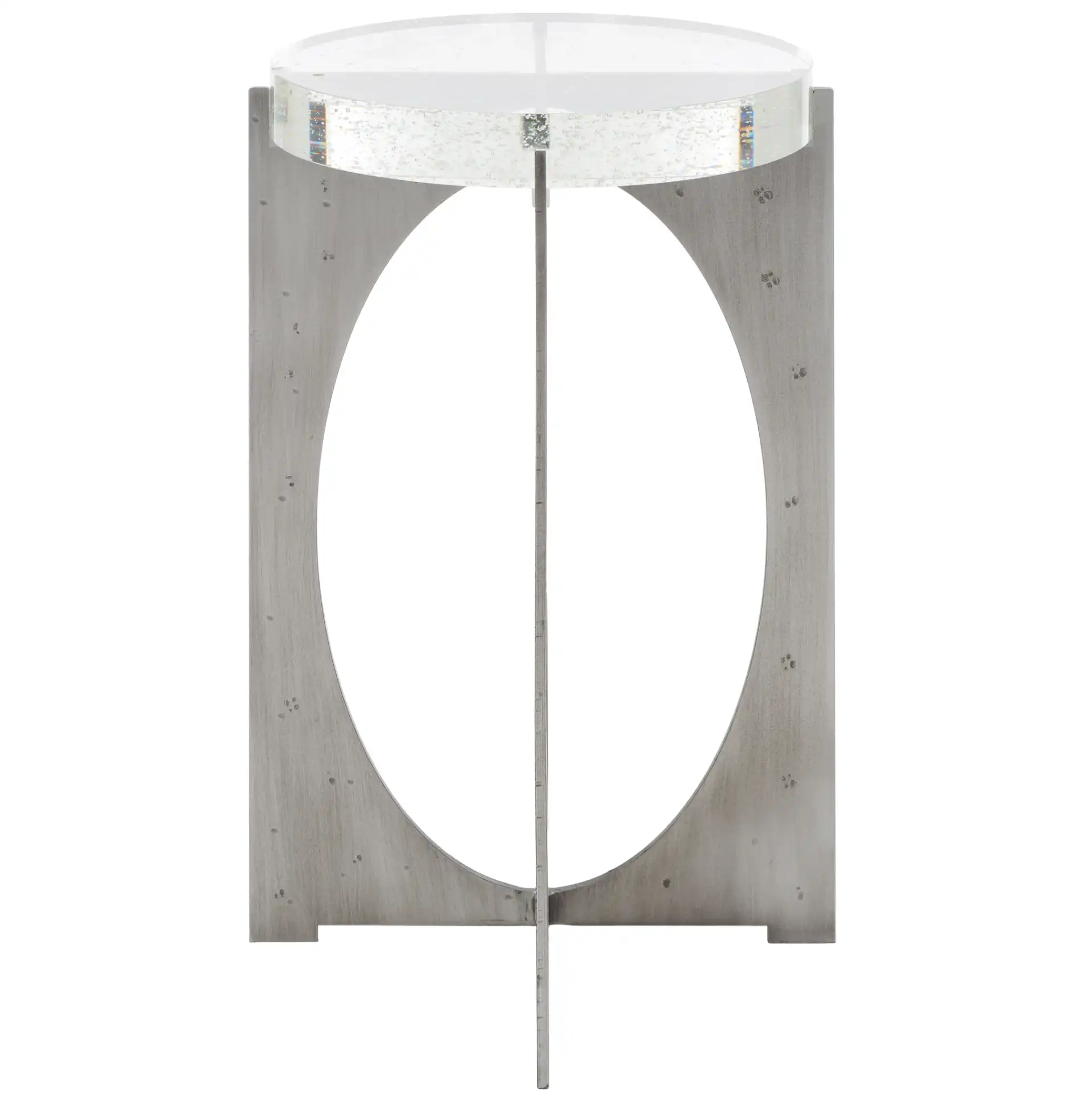 Hannamaria Bubble Glass Table in Silver / Clear, detail view