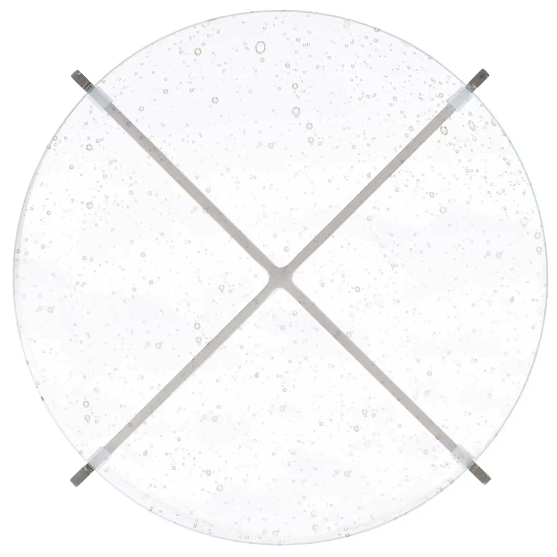 Hannamaria Bubble Glass Table in Silver / Clear, detail view