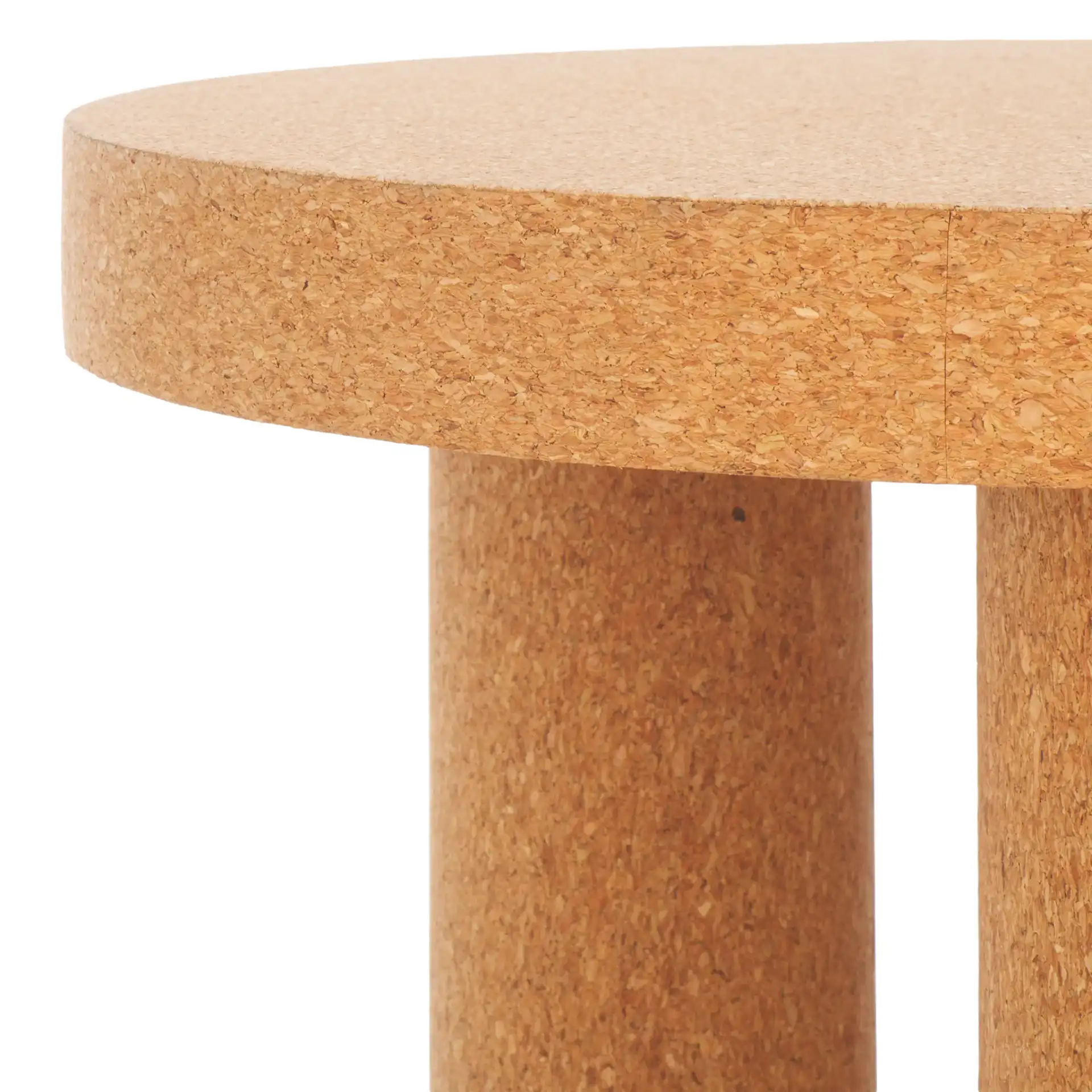 Gilligan Cork Three-Leg Accent Table in Cork in a styled room