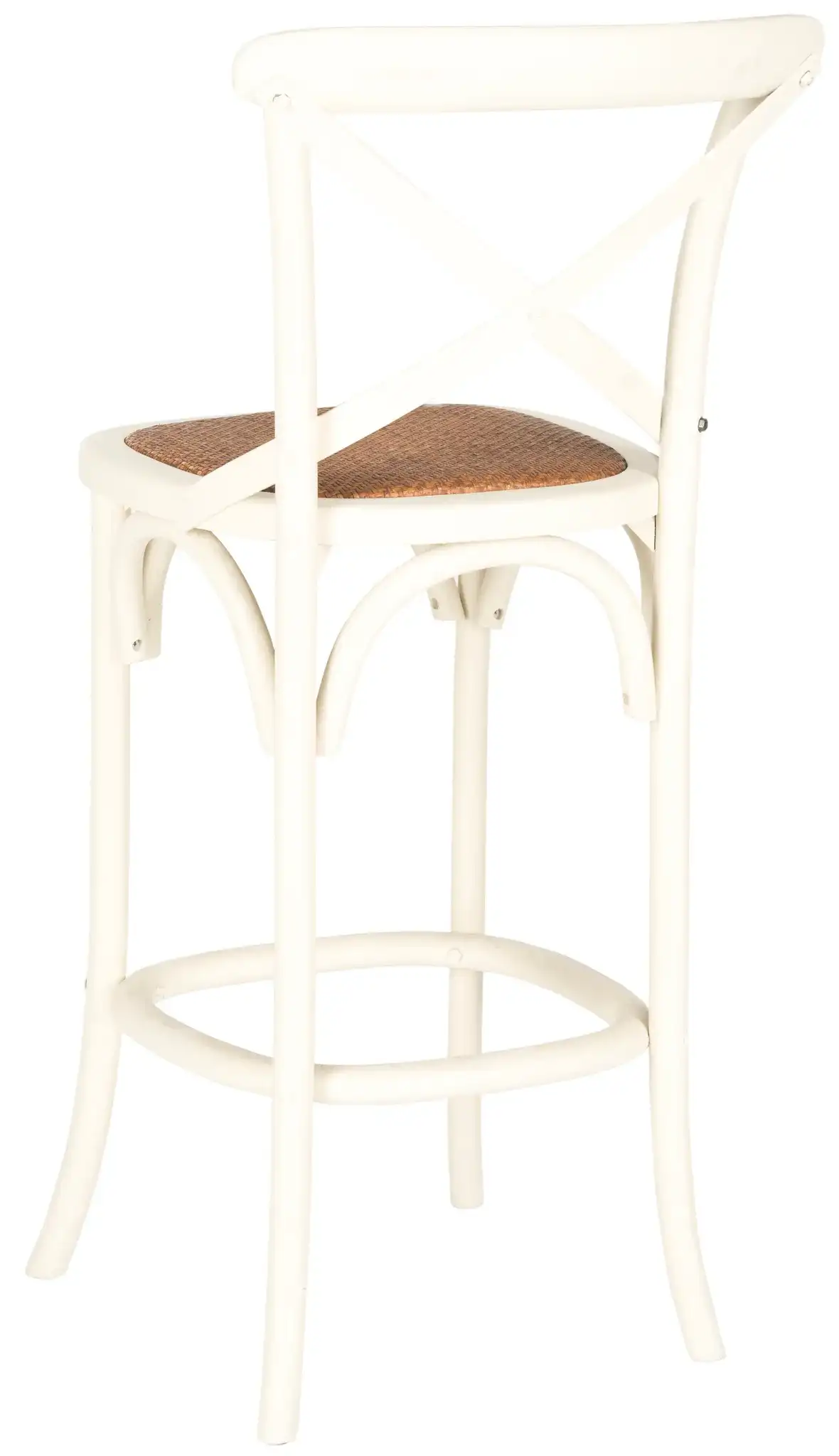Franklin Barstool in Antique White, detail view