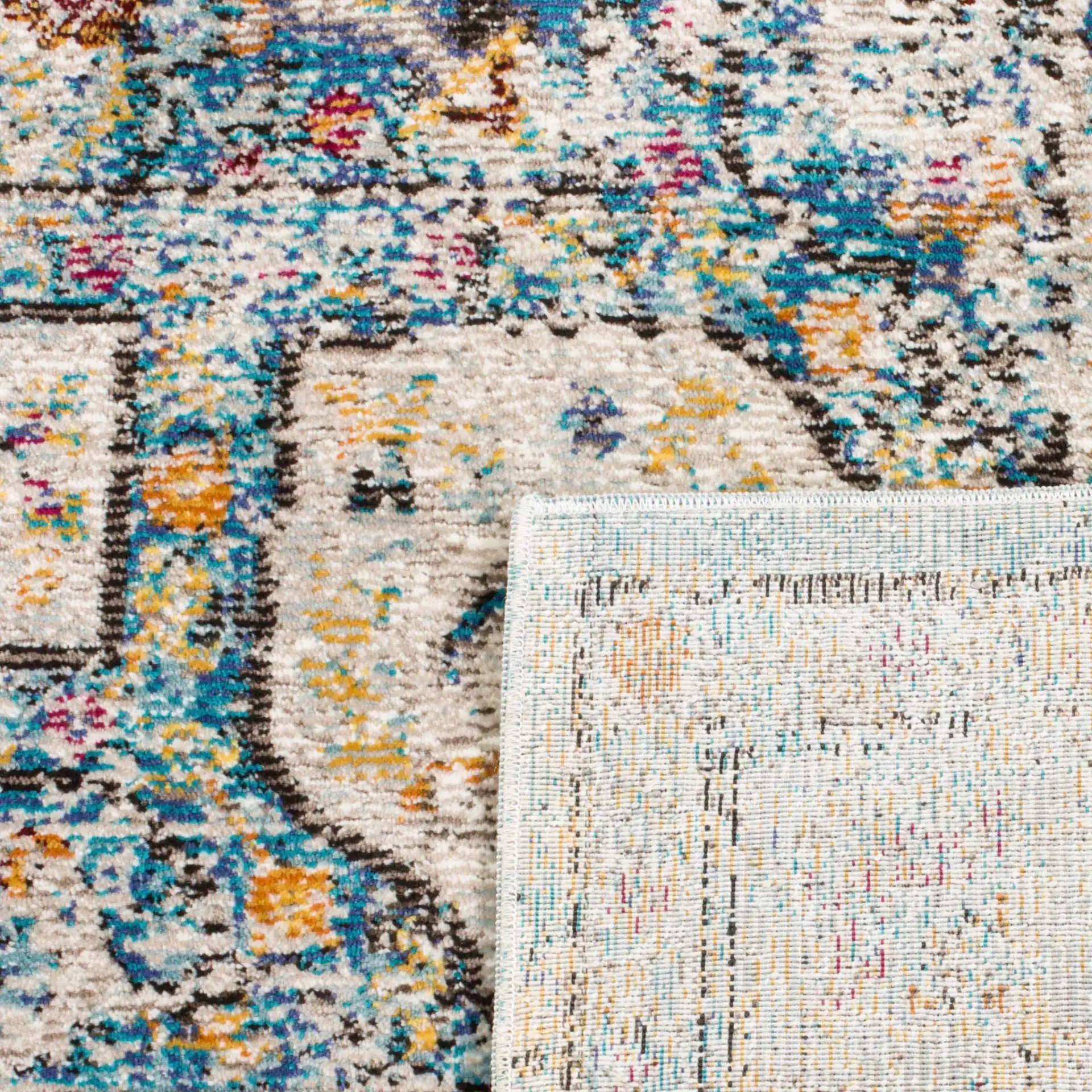 Aria Vintage Medallion Rug in Cream / Red in a styled room