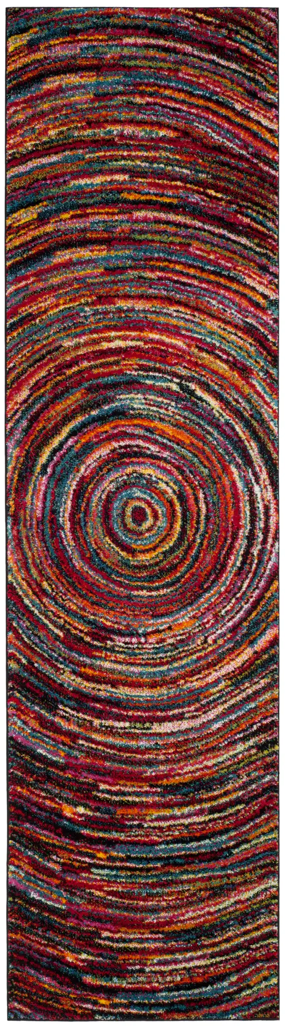 Aruba Concentric Rings Rug in Multicolor