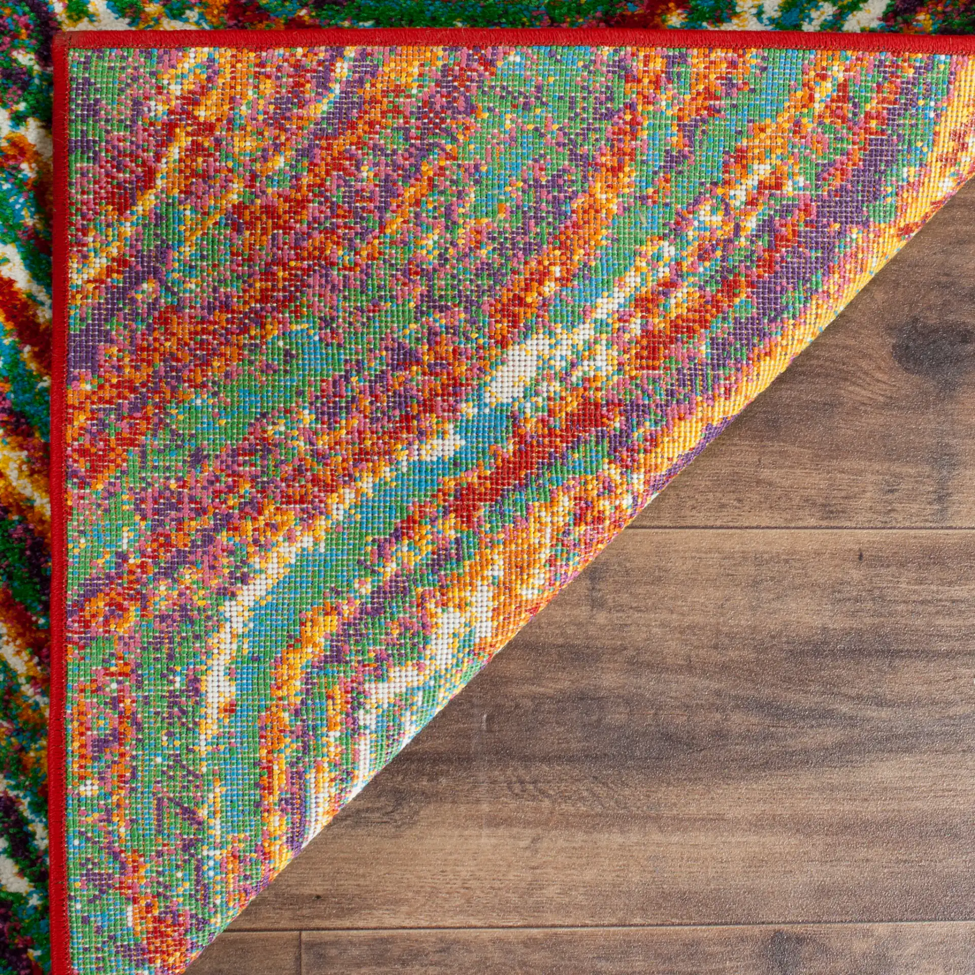 Aruba Wave Rug in Multicolor in a styled room