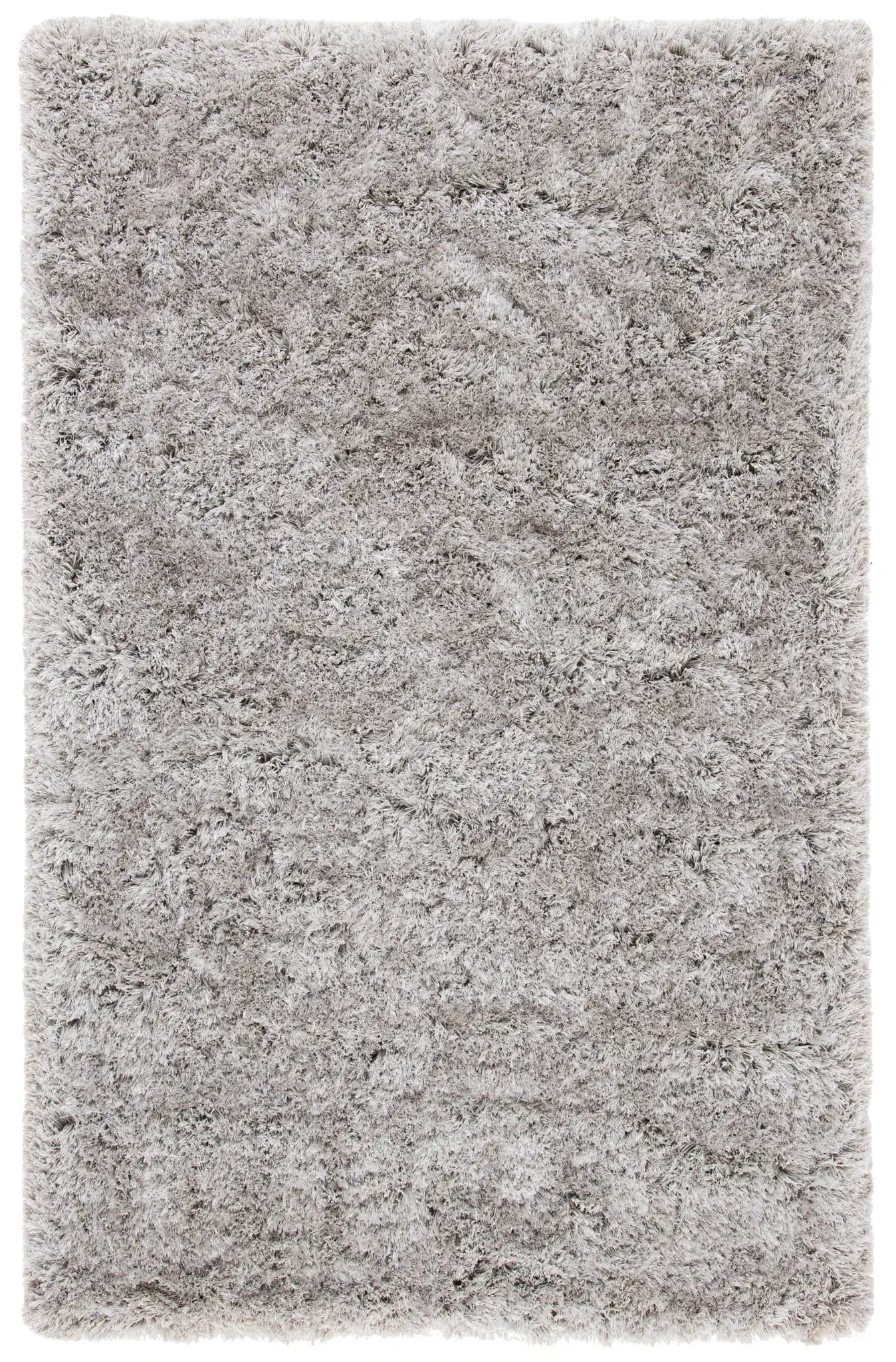 Atlantic Solid Hand-Tufted Shag Rug in Silver