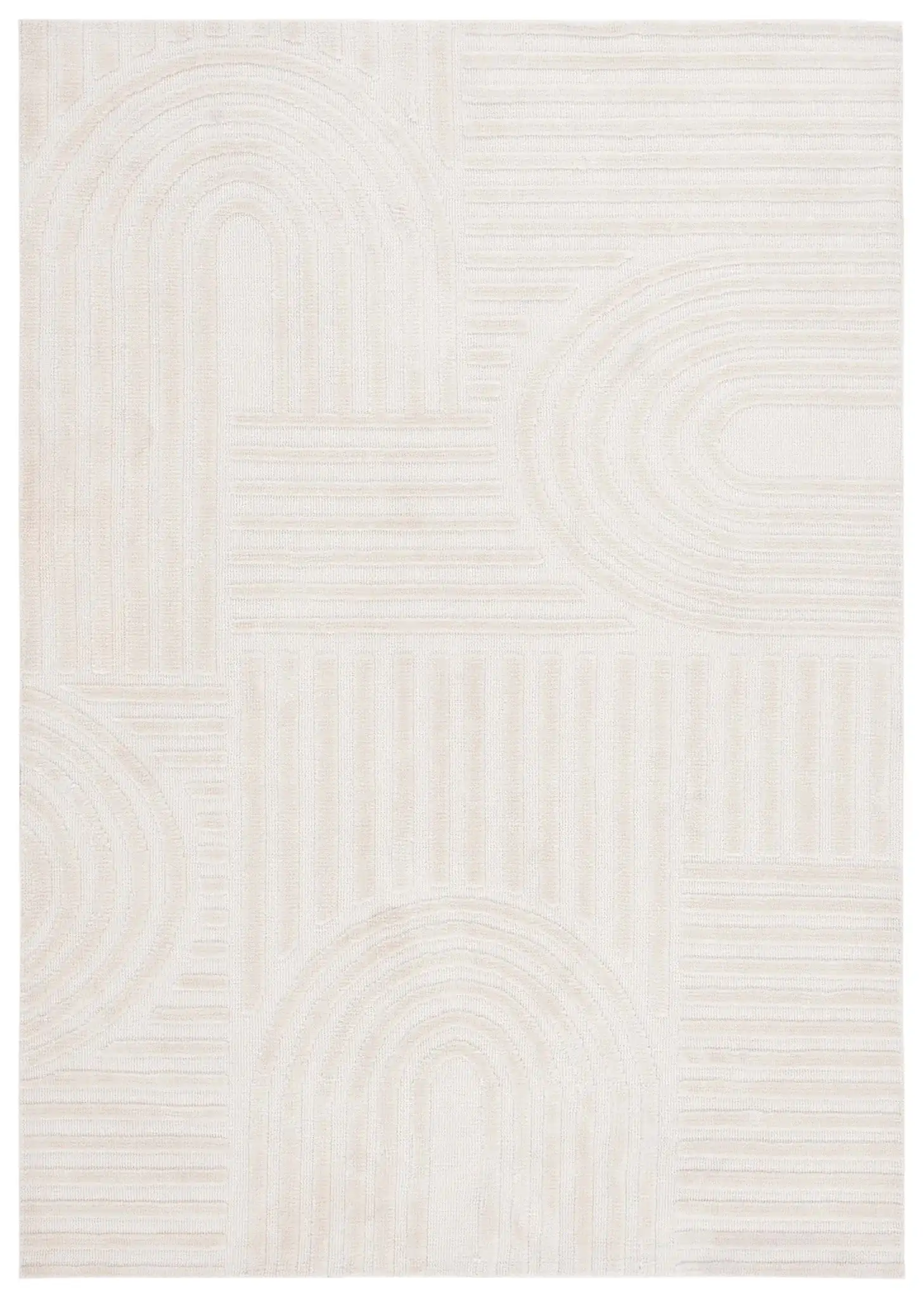 Audrey Concentric Arch Rug in Beige