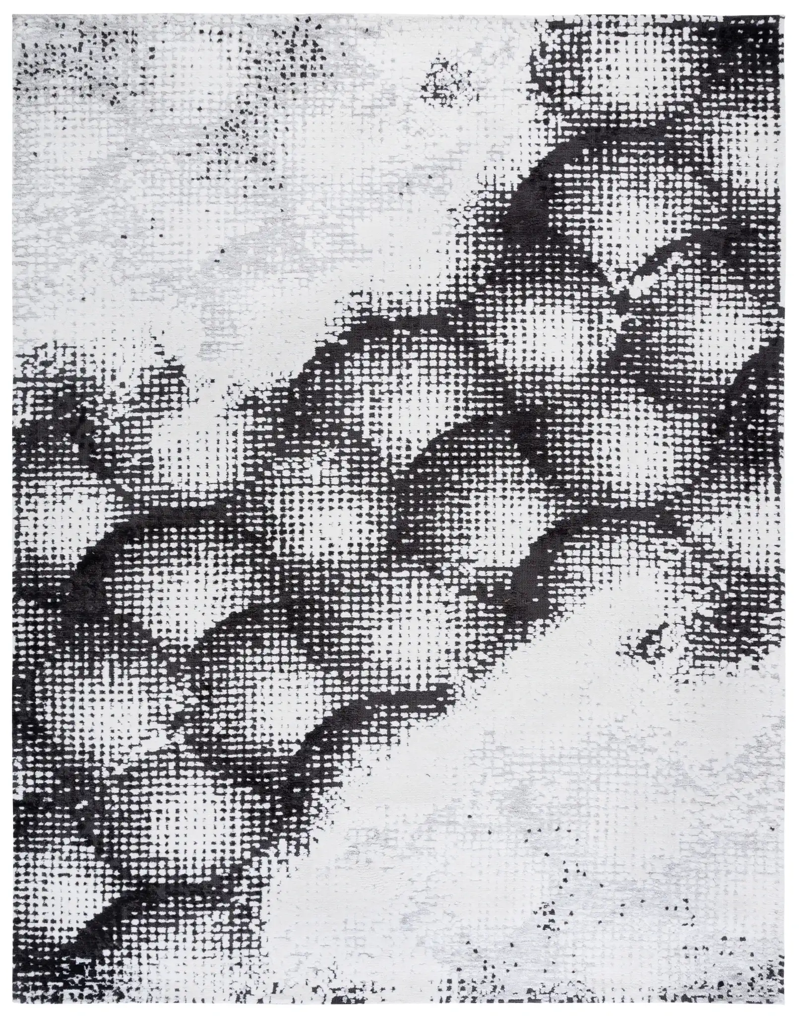 Audrey Abstract Circles Rug in Gray / Ivory