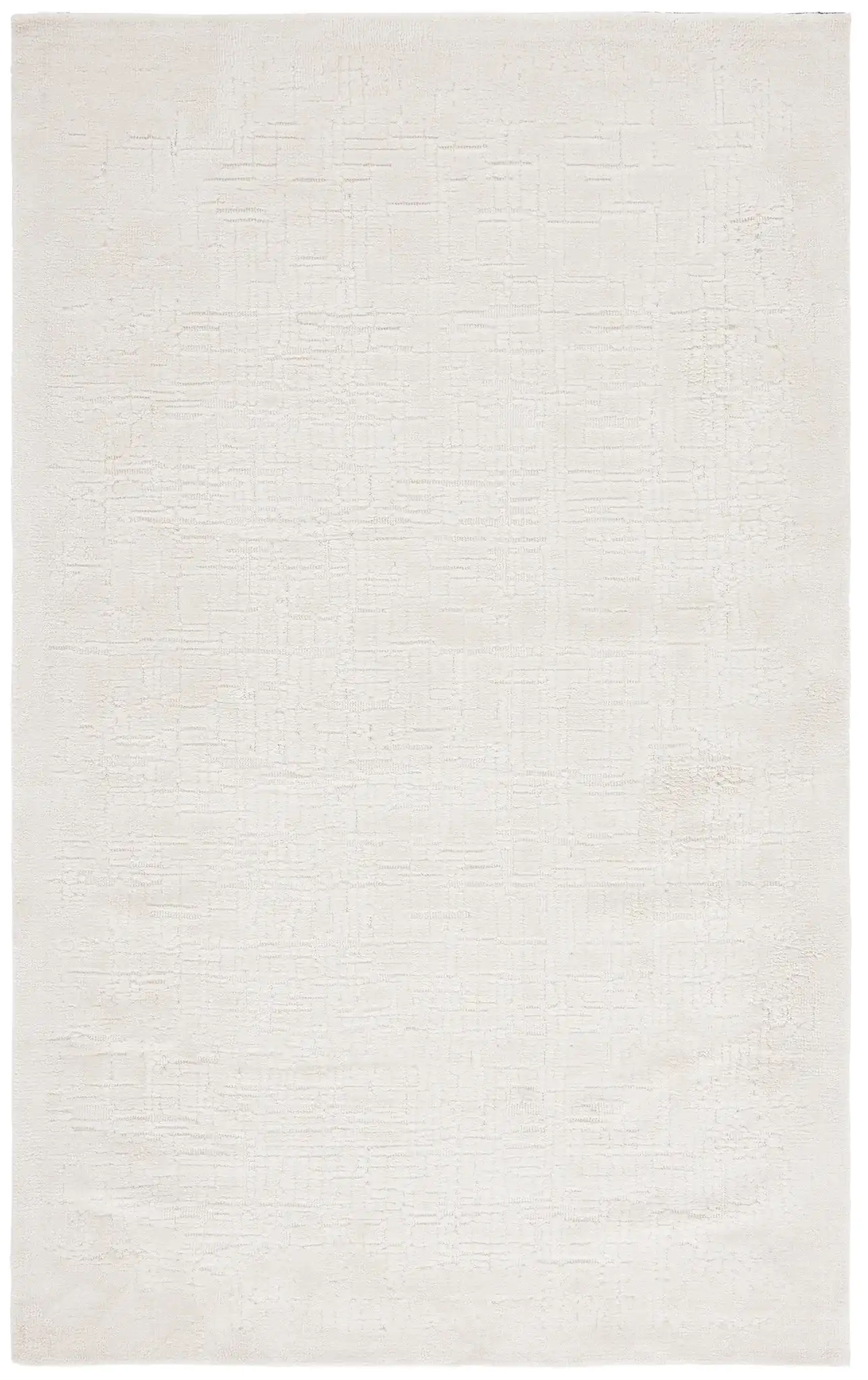 Audrey Textured Grid Rug in Ivory