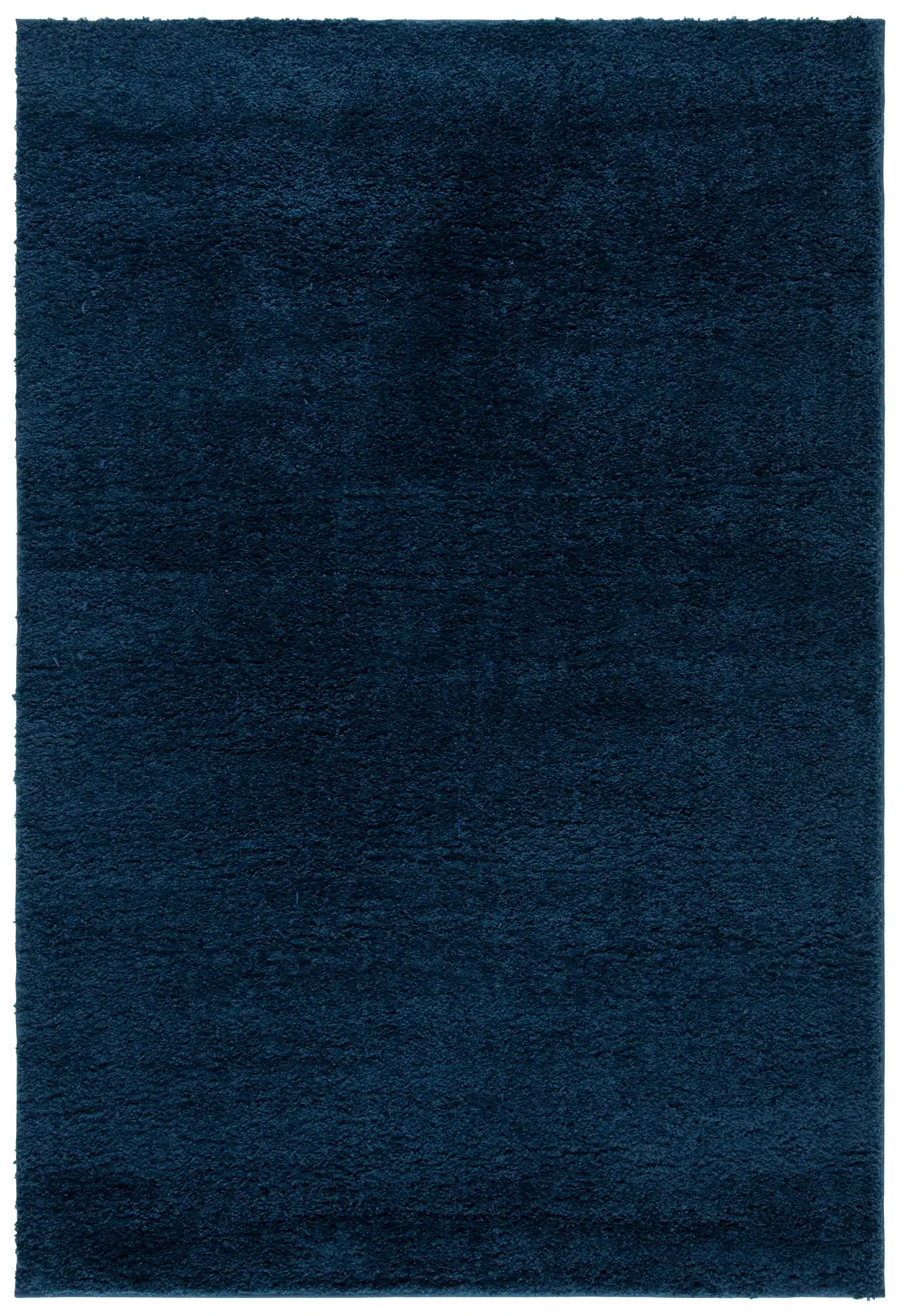August Solid Shag Rug in Navy
