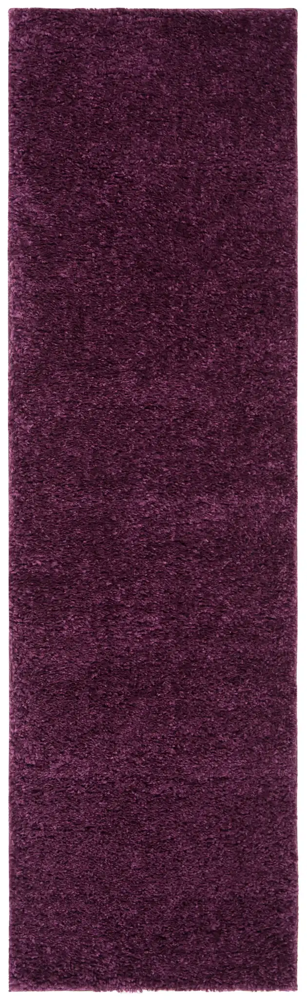 August Solid Shag Rug in Purple