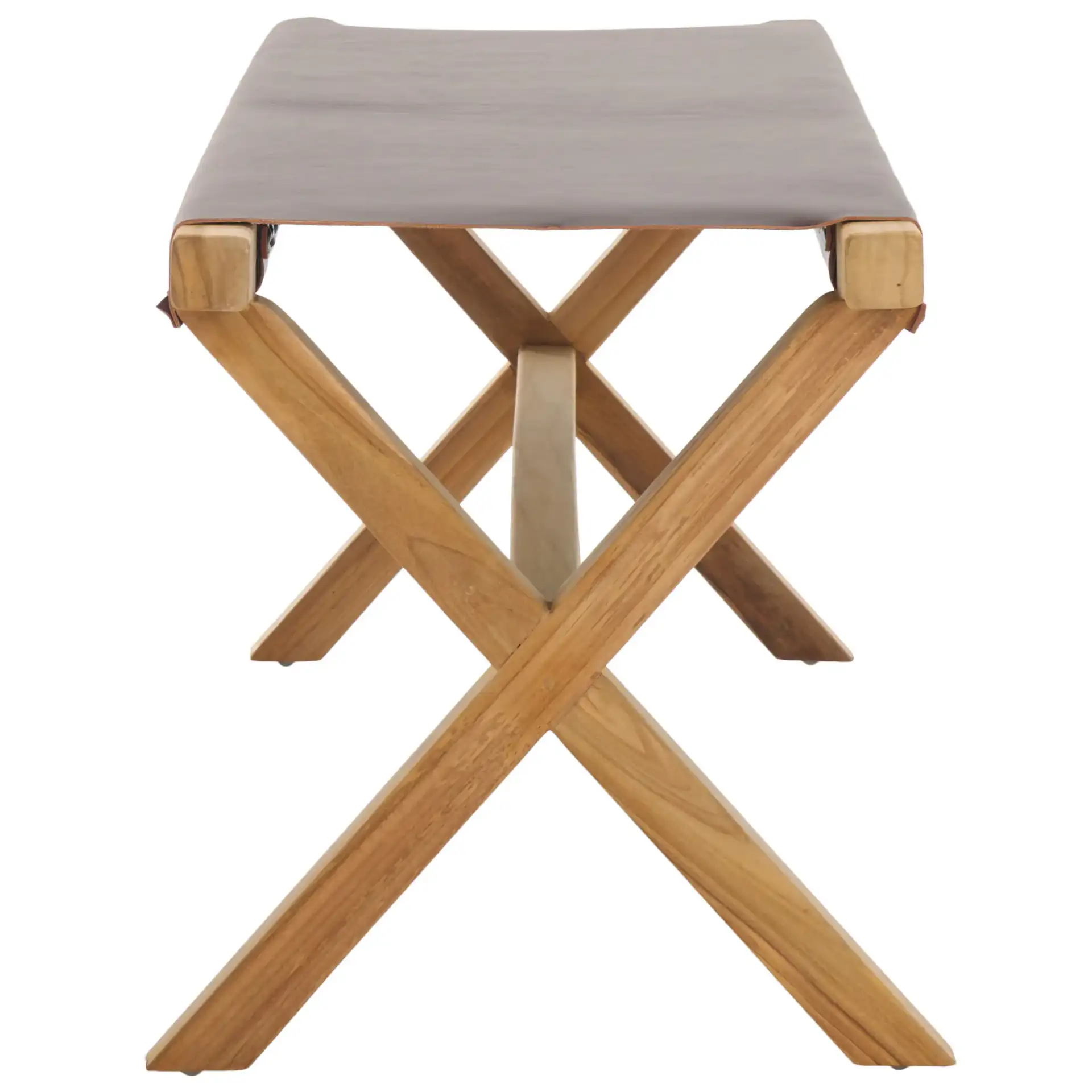 Elron Bench in Cognac / Natural, detail view