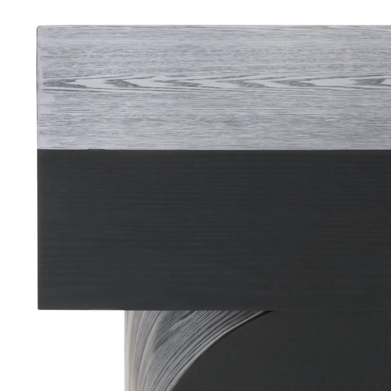 Hanra Bench in Black in a styled room