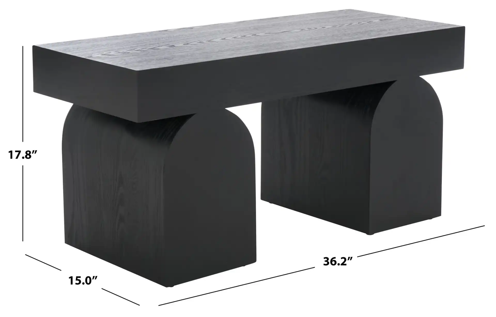 Hanra Bench in Black