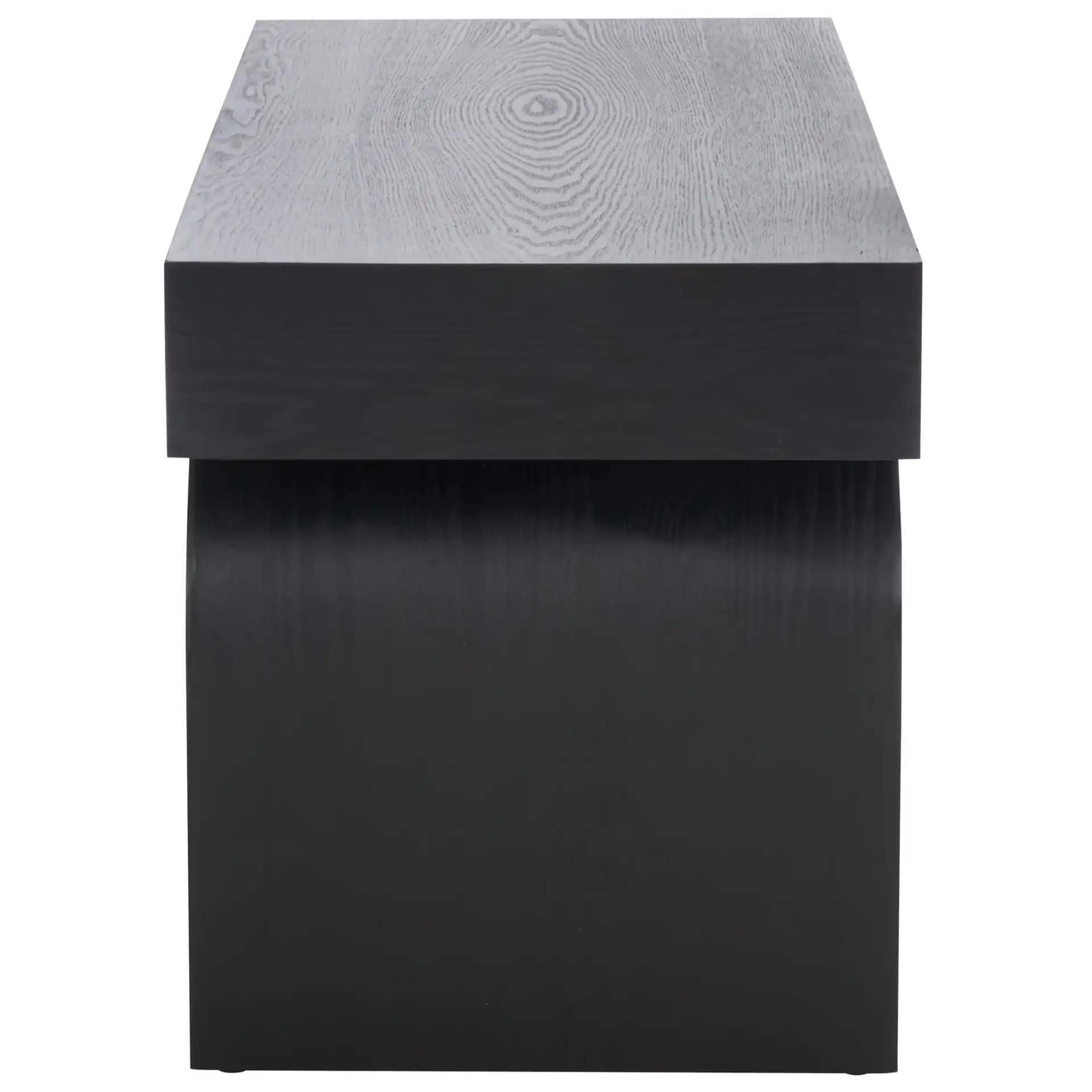 Hanra Bench in Black, detail view