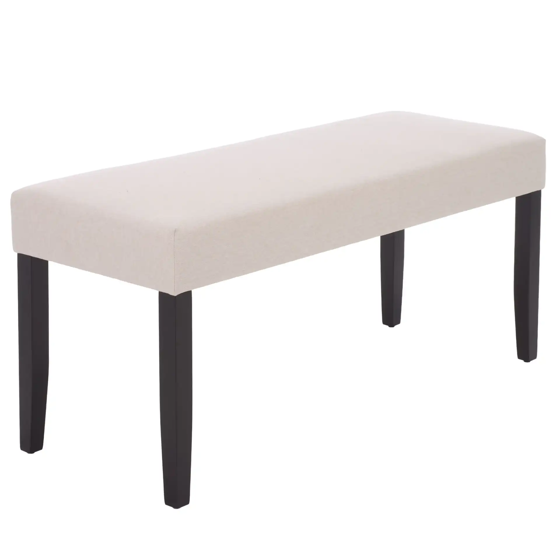 Parkside Dining Bench in Cream / Black, detail view