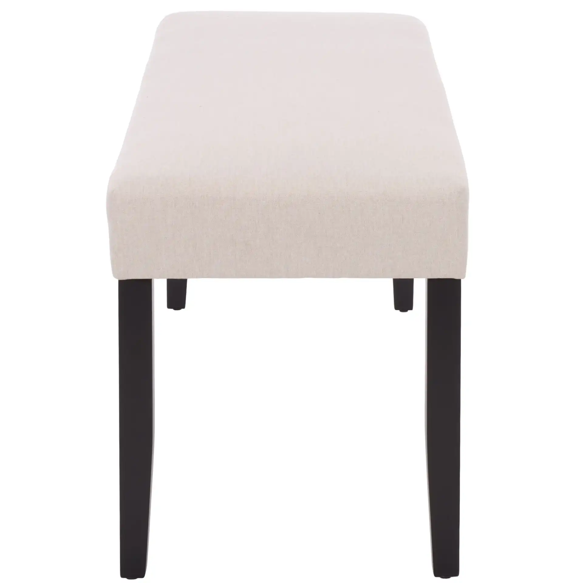 Parkside Dining Bench in Cream / Black, detail view