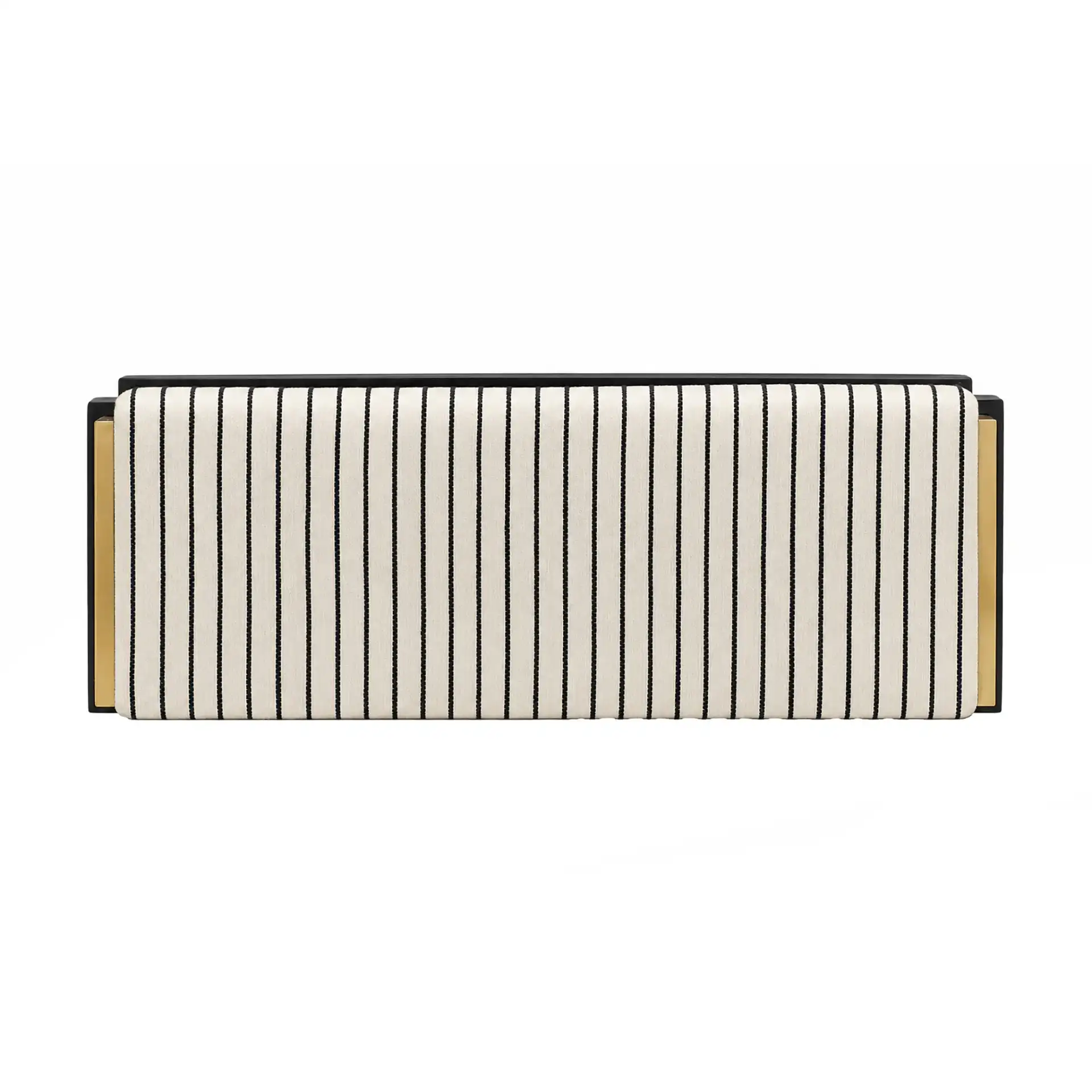 Bridgette Bench With Shelf in Black&White / Gold, detail view