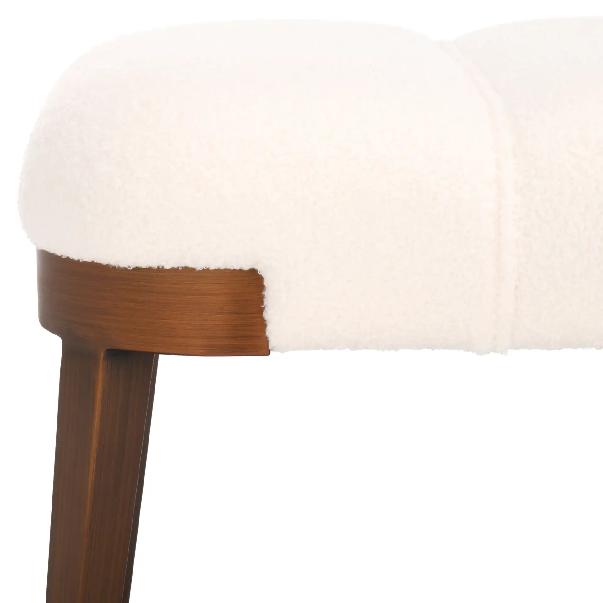 Maila Bench in Off-White / Copper in a styled room