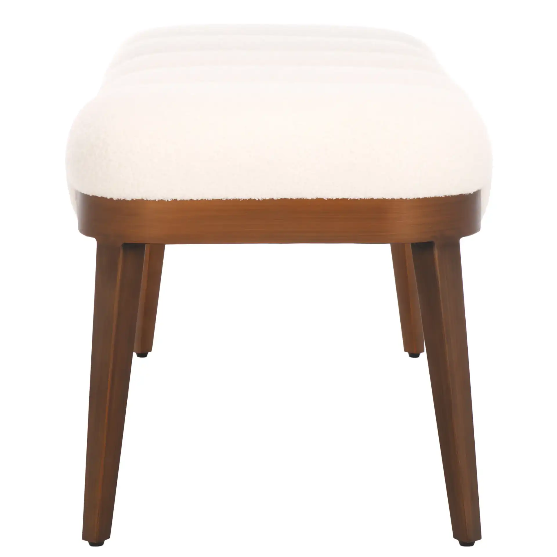 Maila Bench in Off-White / Copper, detail view