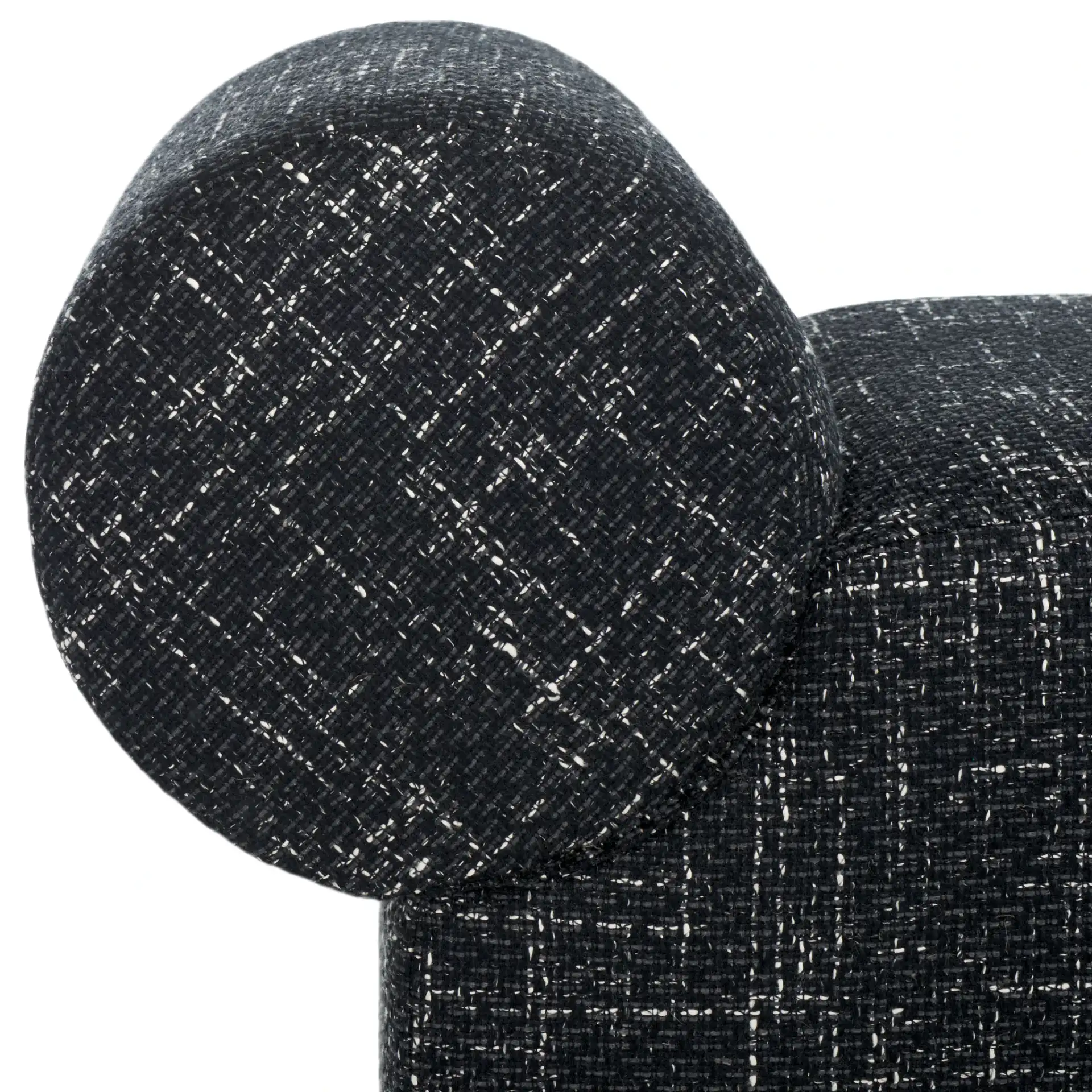 Algernon Bench in Black W / White in a styled room