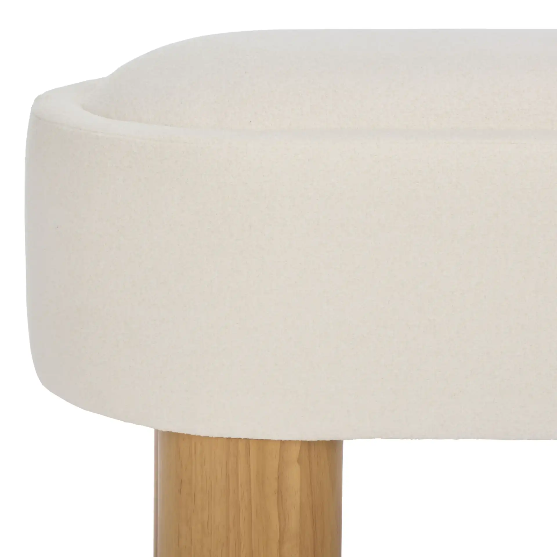 Posner Bench in Ivory / Natural in a styled room