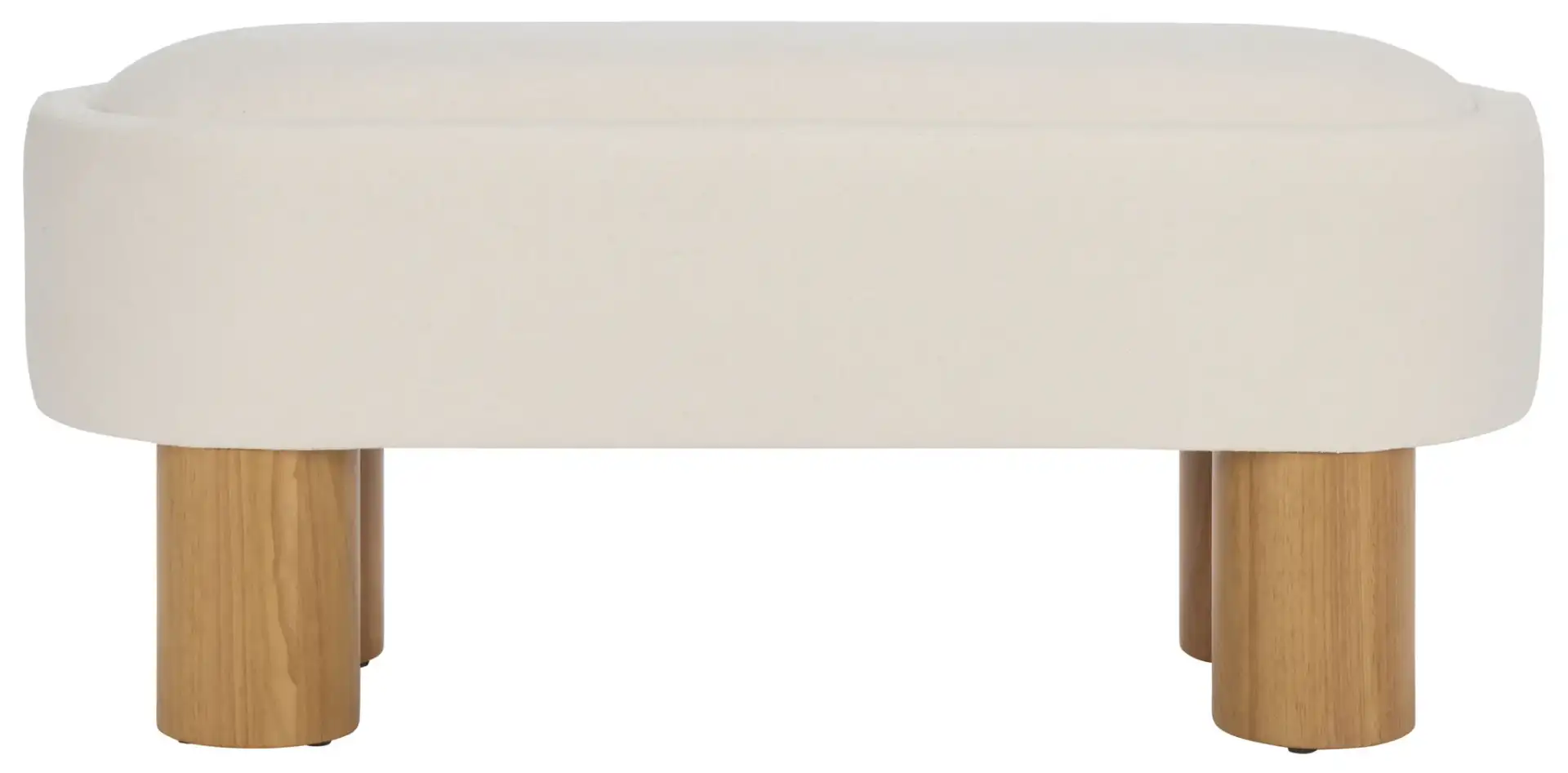 Posner Bench in Ivory / Natural, detail view