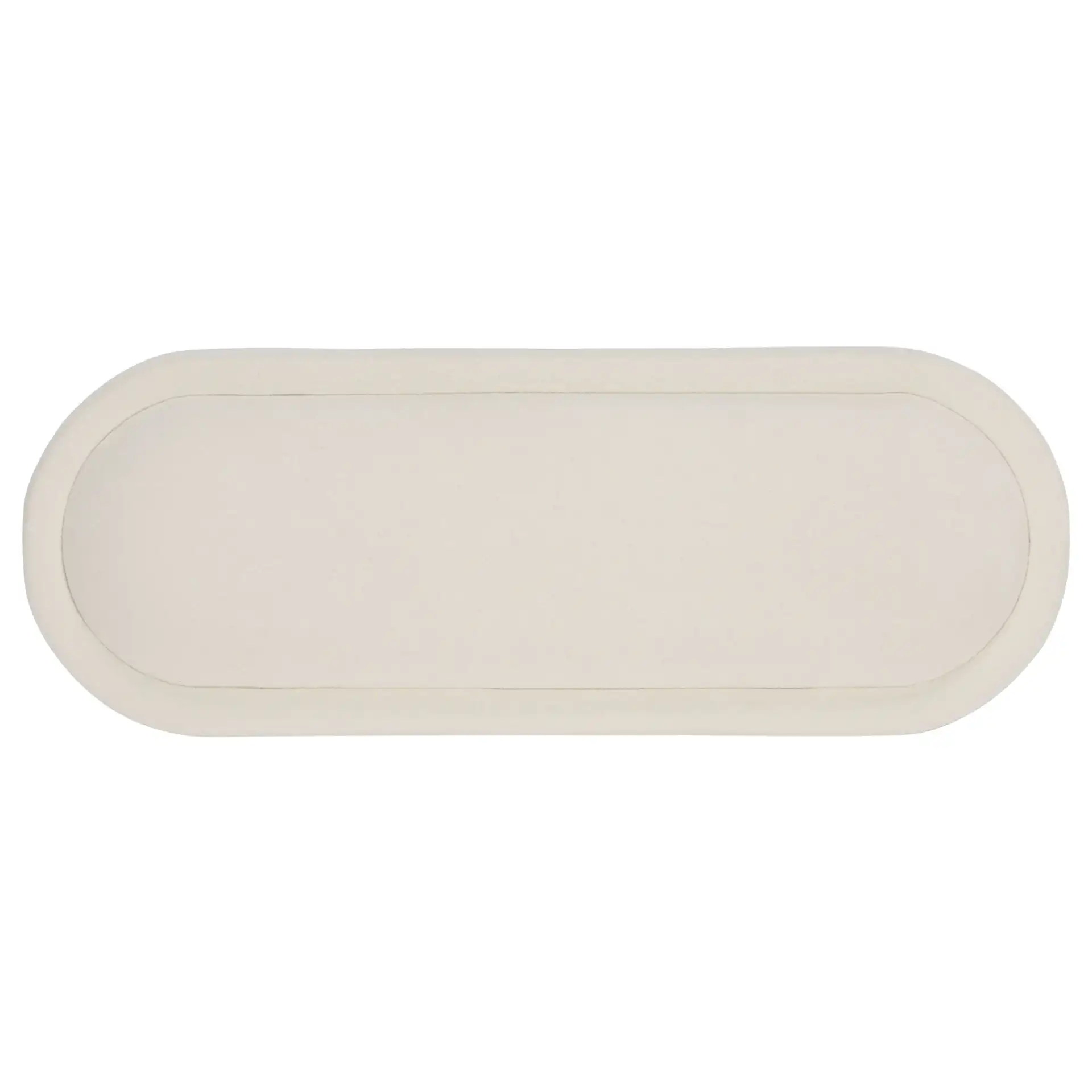 Posner Bench in Ivory / Natural, detail view