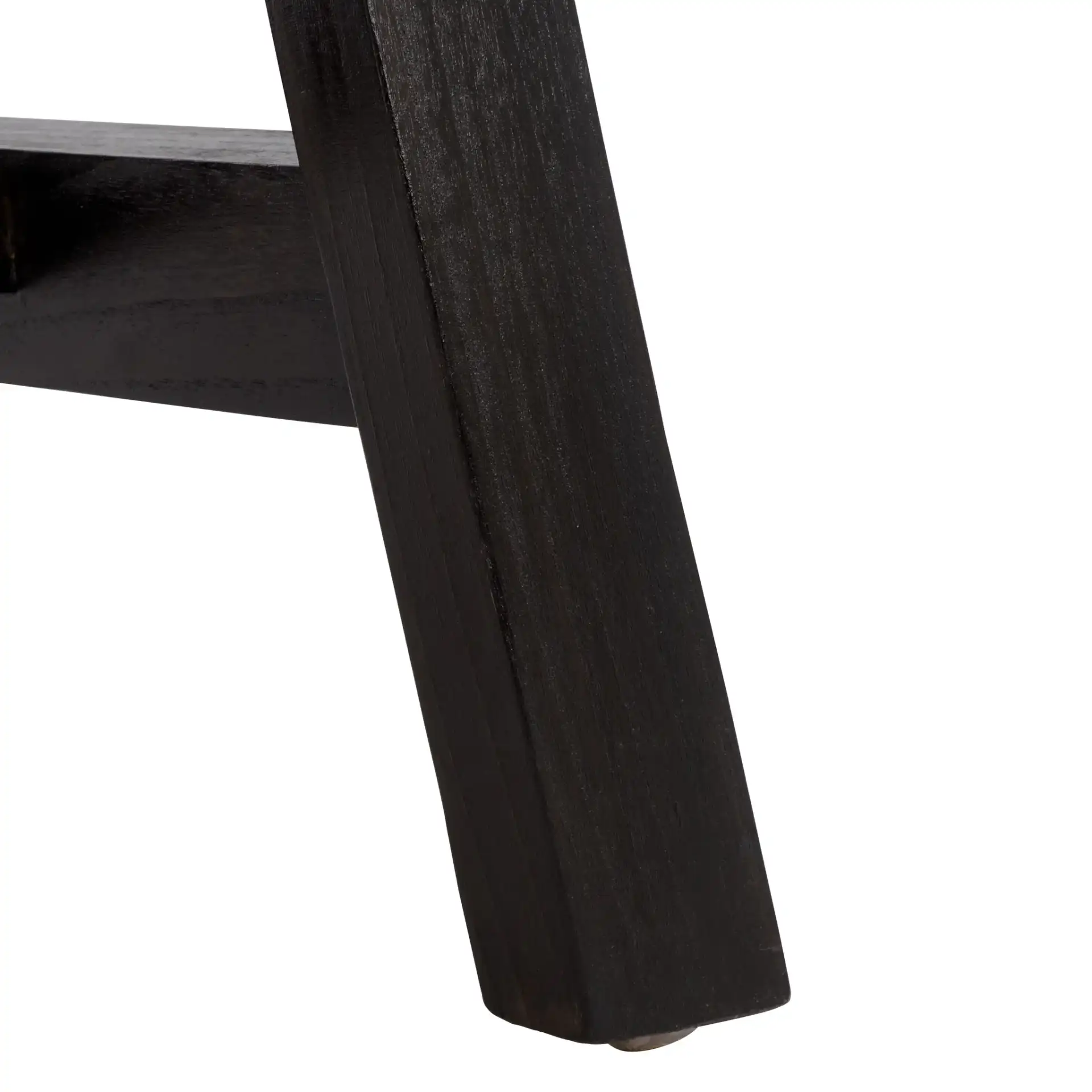 Henrik Cane Bench in Black / Natural, detail view