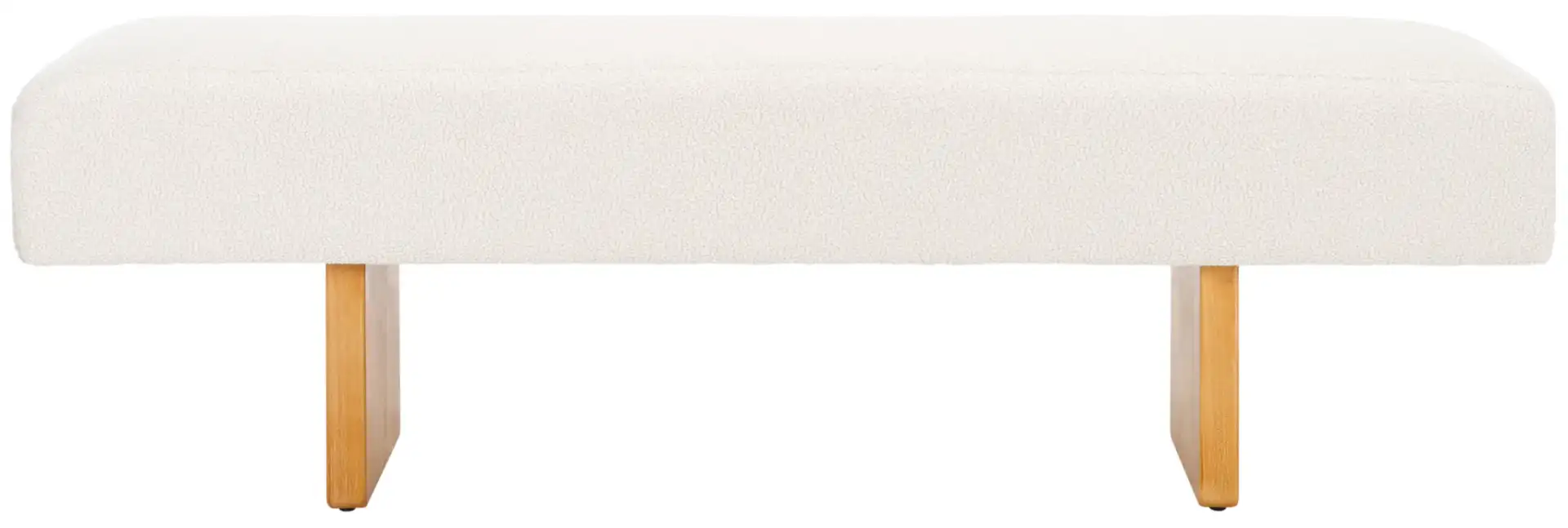Ryer Boucle Bench in Off-White / Black