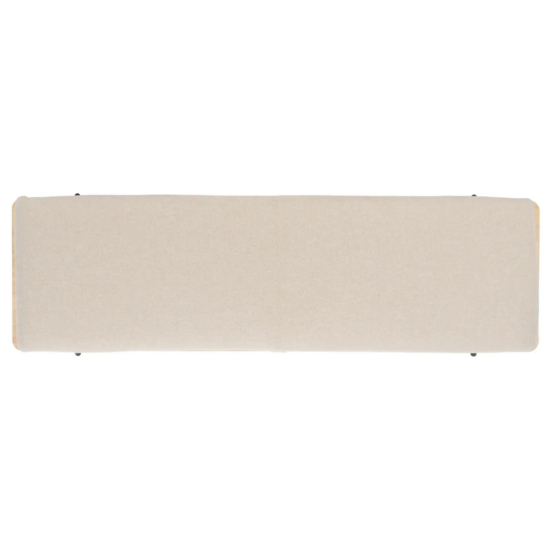 Emric Bench in Cream / Black, detail view