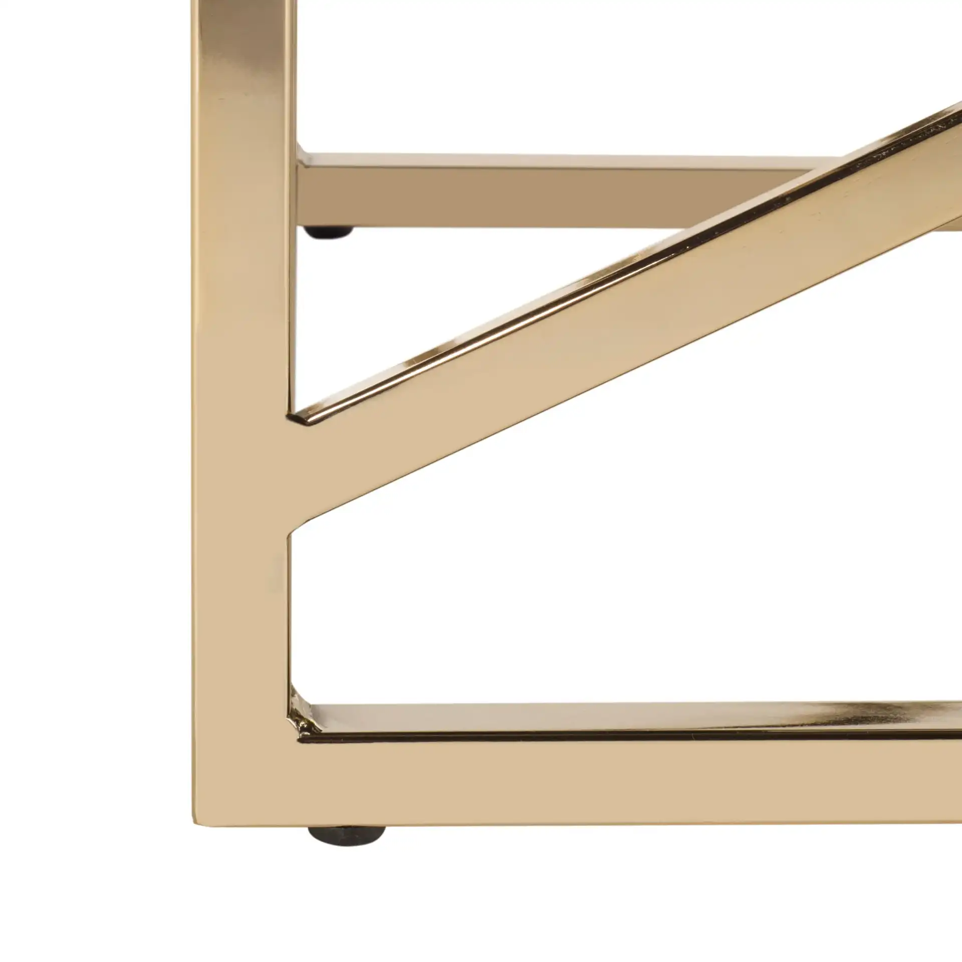 Farah Tufted Rectangular Bench in Black / Brass, detail view
