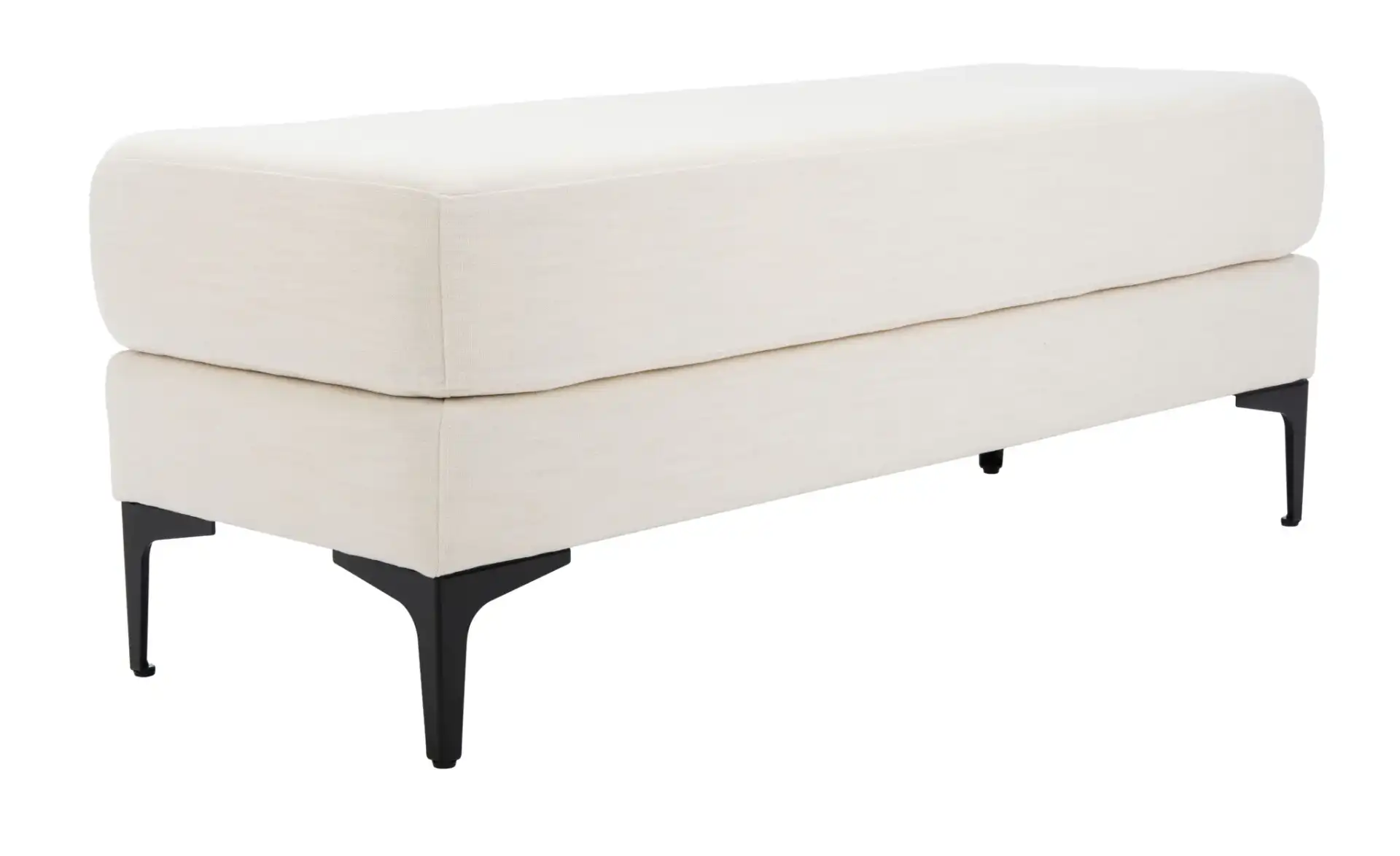 Elise Rectangular Bench in Gray / Black, detail view