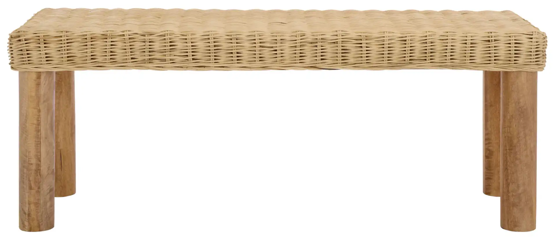 Shazza Weaved Bench in Natural, detail view
