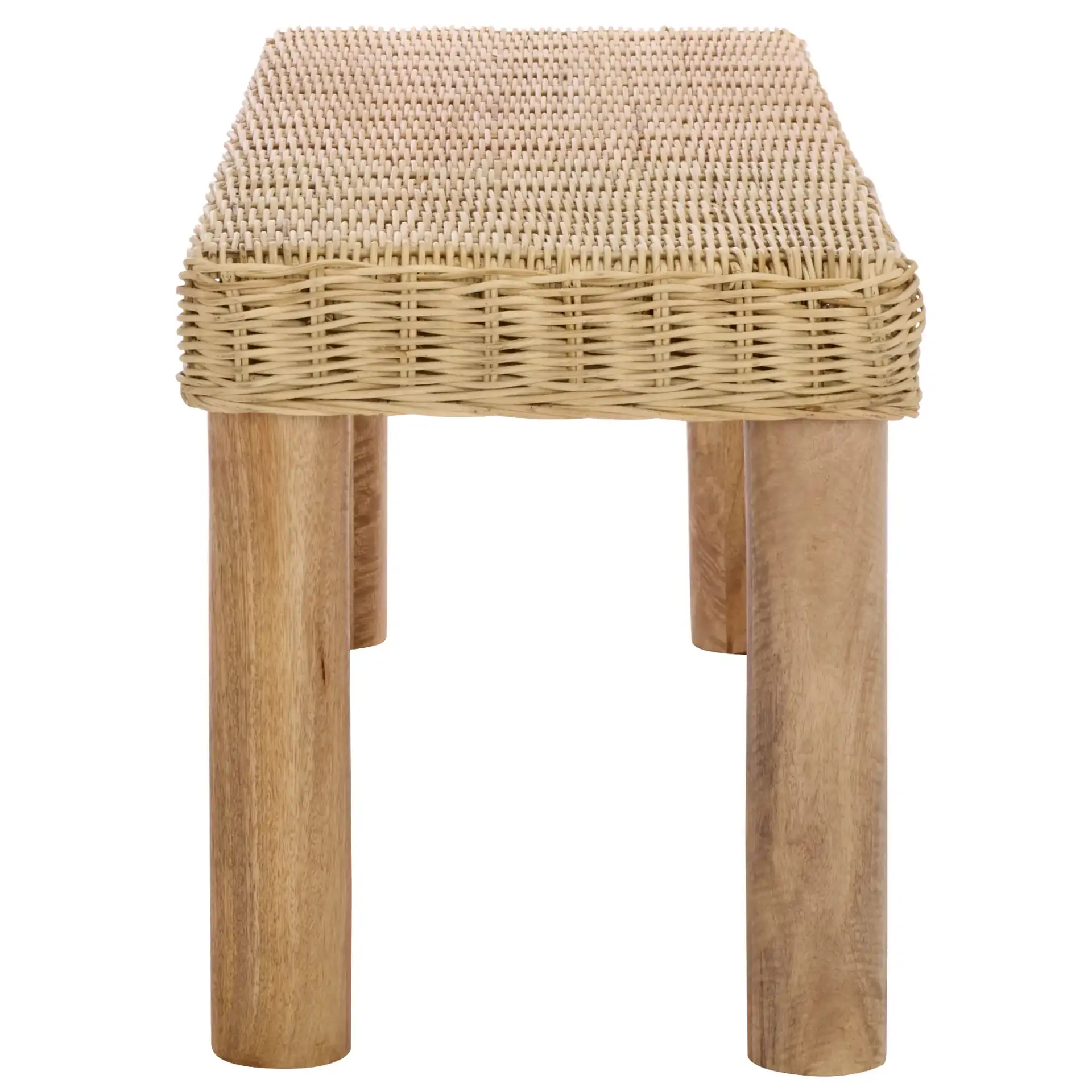 Shazza Weaved Bench in Natural, detail view