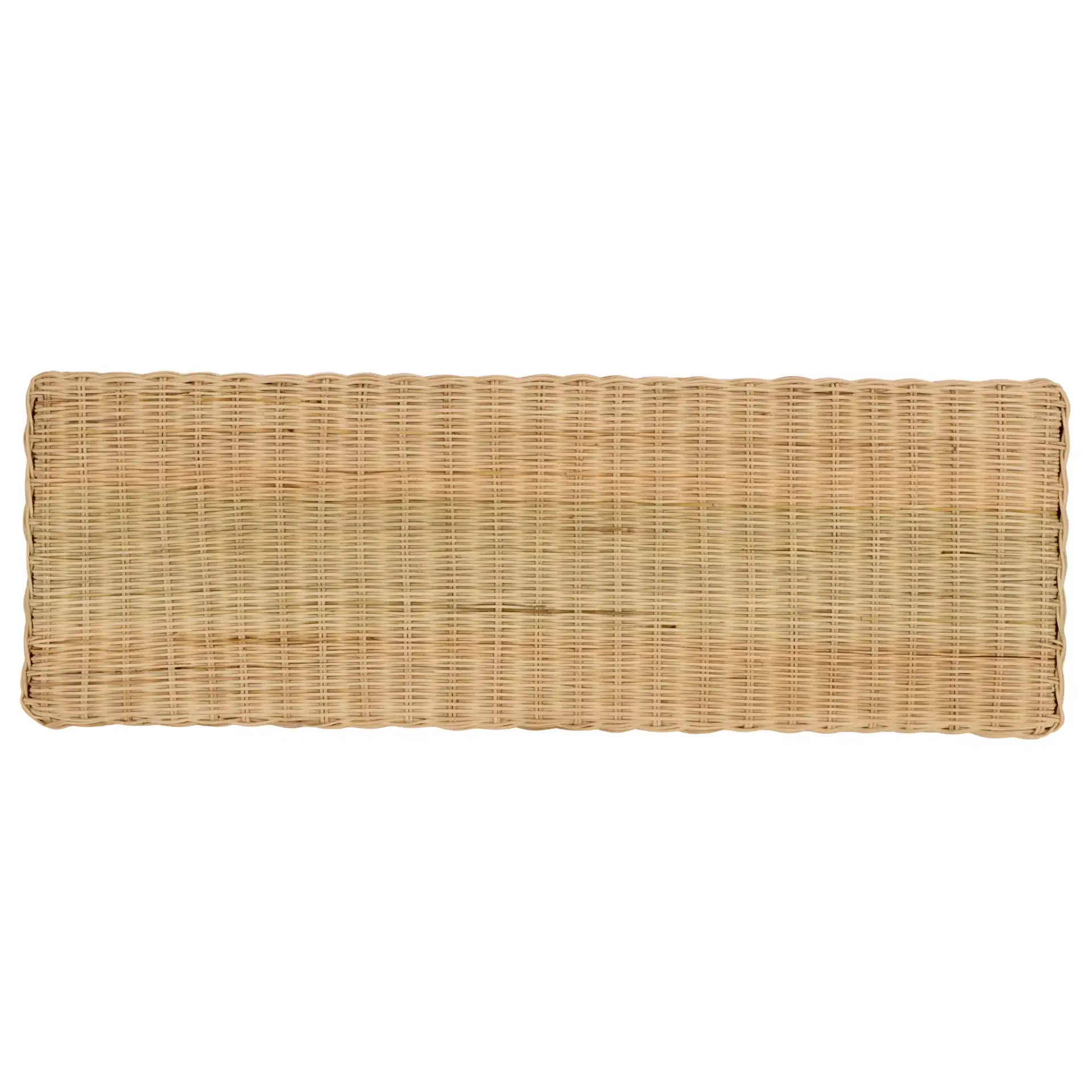Shazza Weaved Bench in Natural, detail view