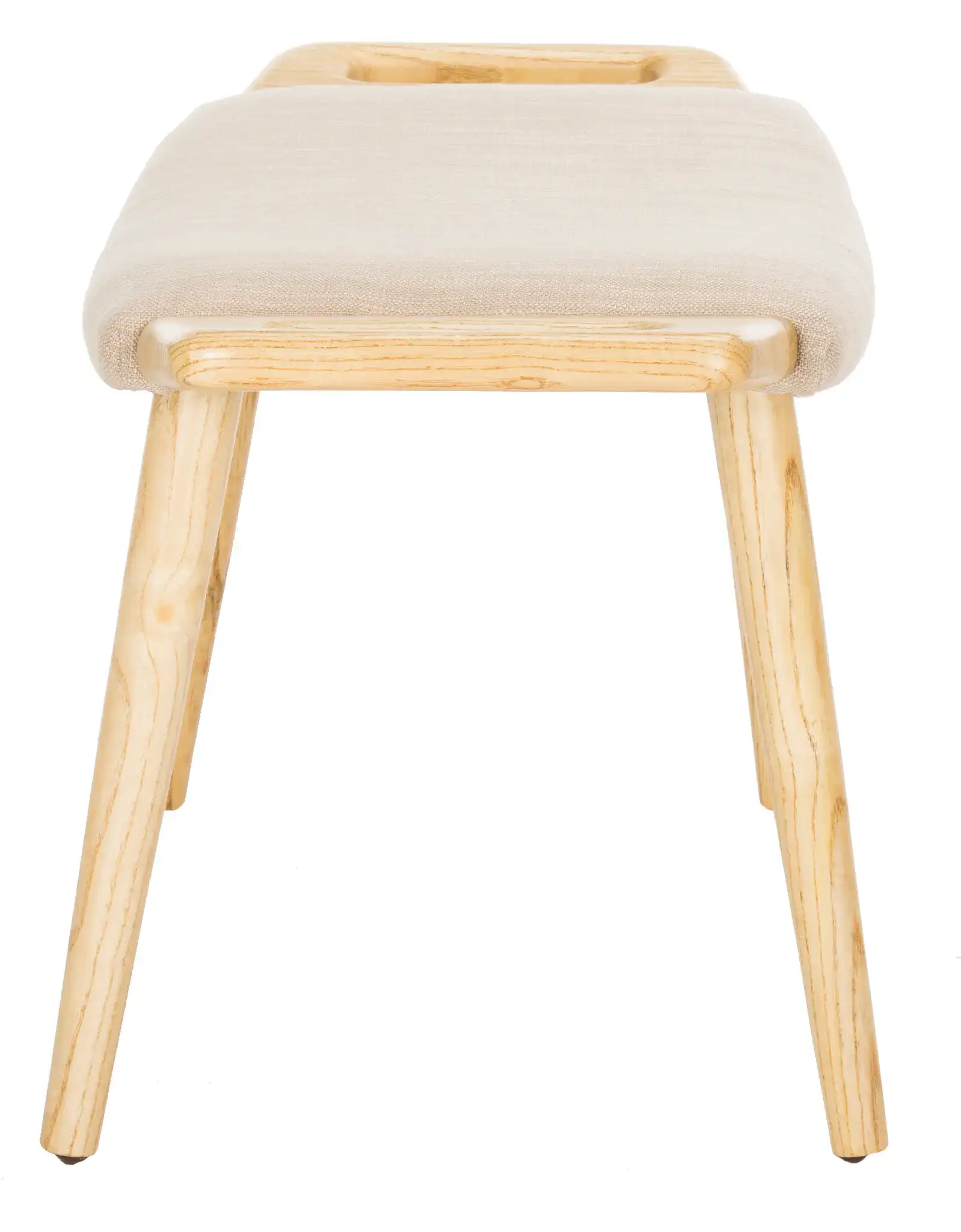 Yara Bench in Beige / Natural, detail view