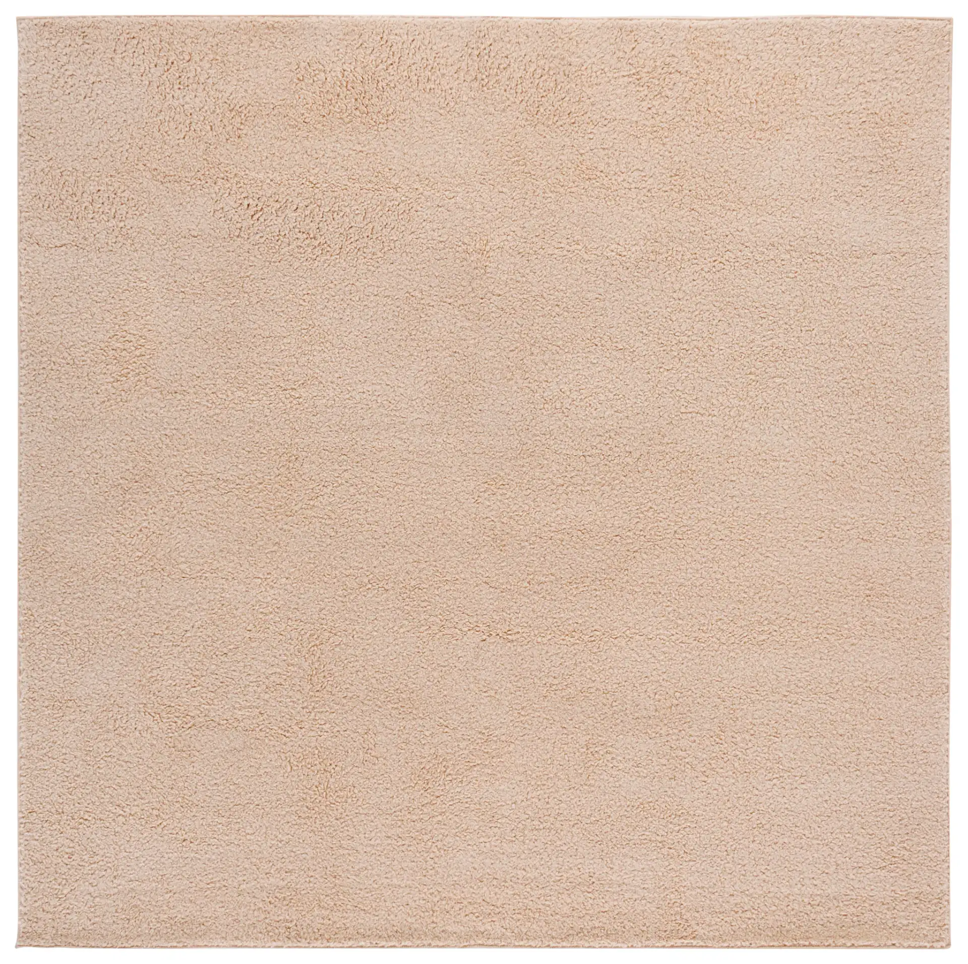 Boucle Solid Washable Rug in Beige