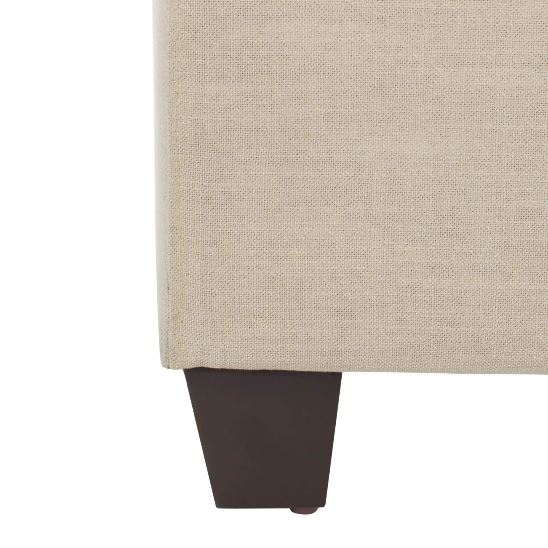 Streep Fabric Bed in Gray, detail view