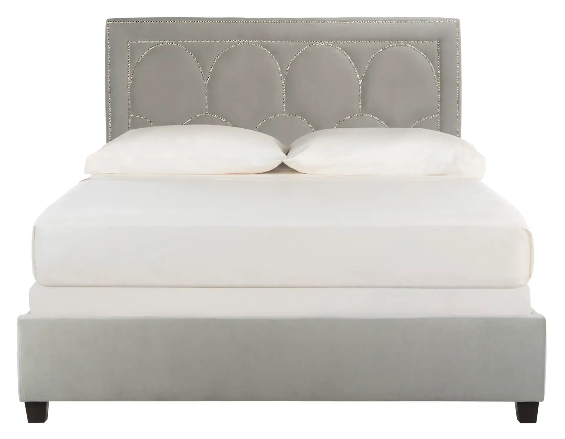 Solania Bed in Gray, detail view