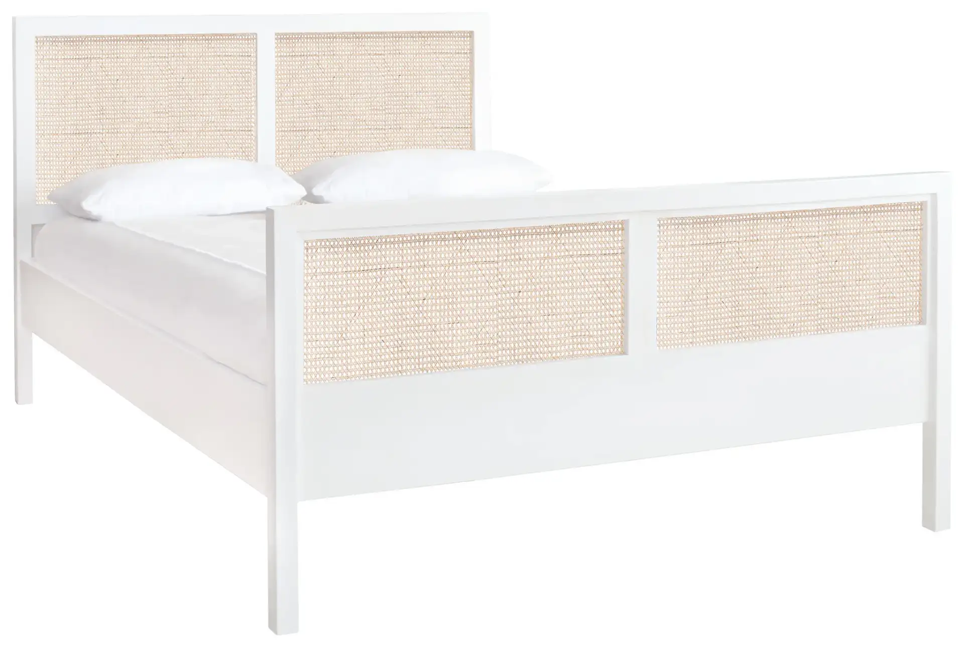 Kerensa Bed in White / Natural, detail view