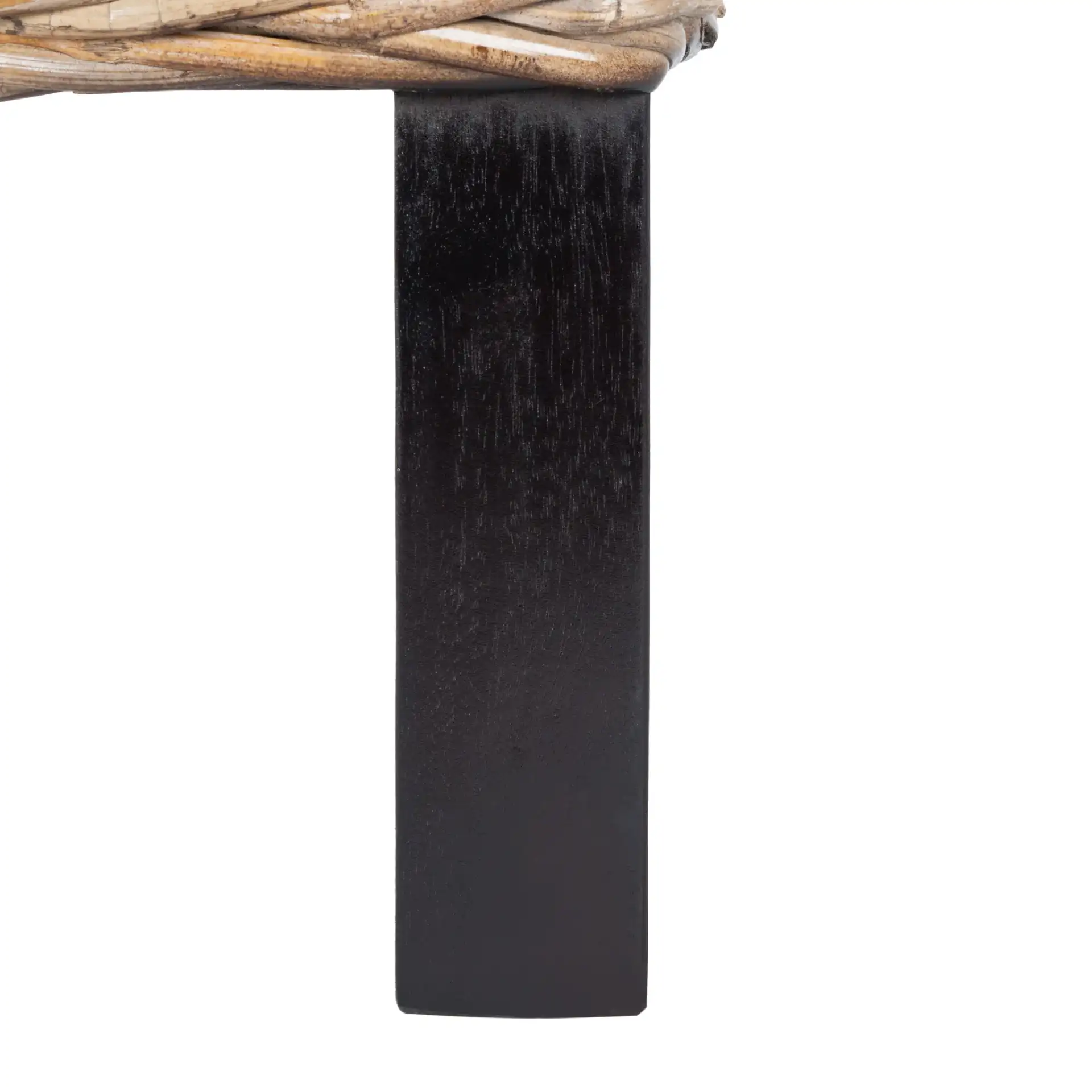 Daejon Rattan Bed in Grey / Espresso, detail view