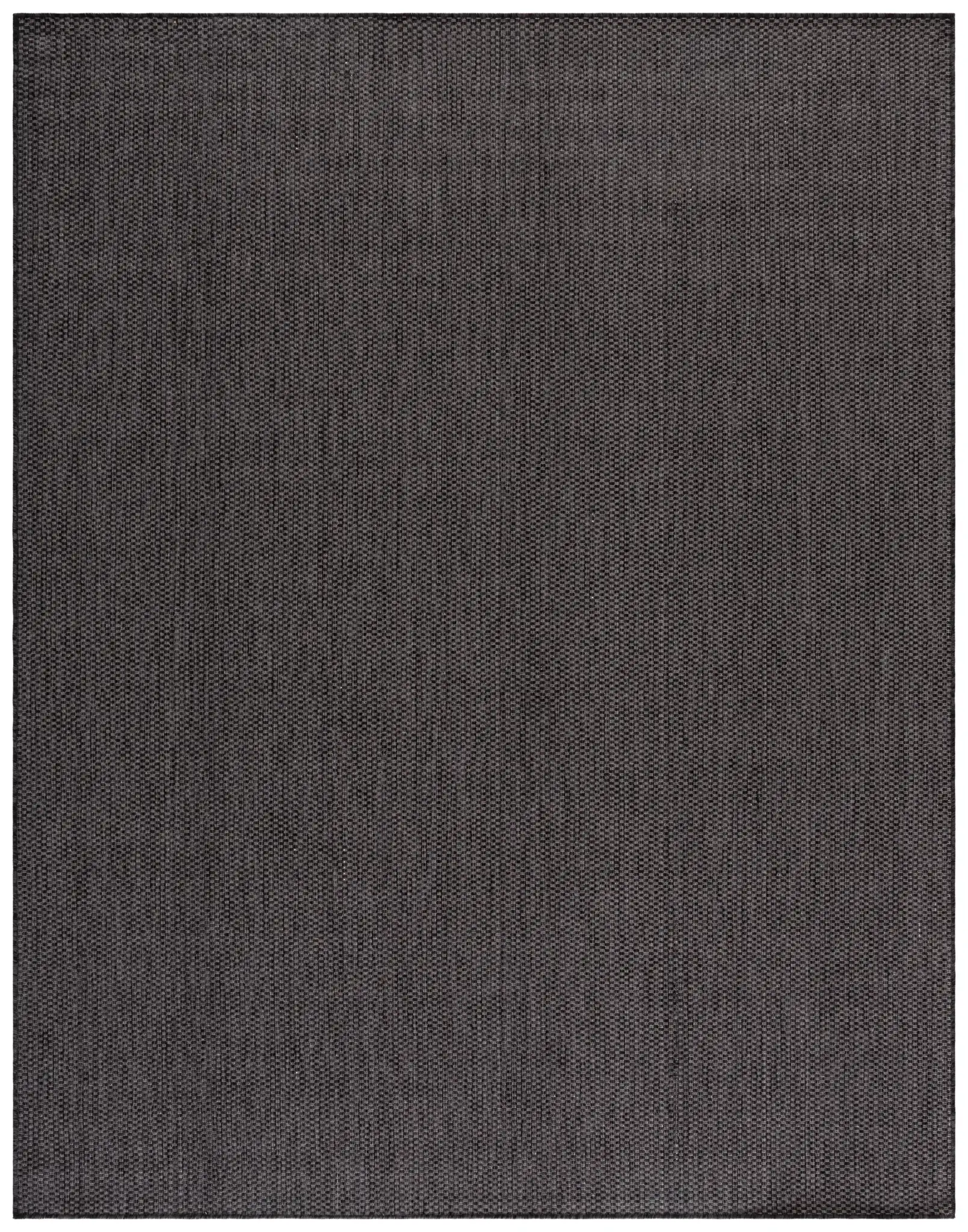 Beach House Solid Outdoor Rug in Black