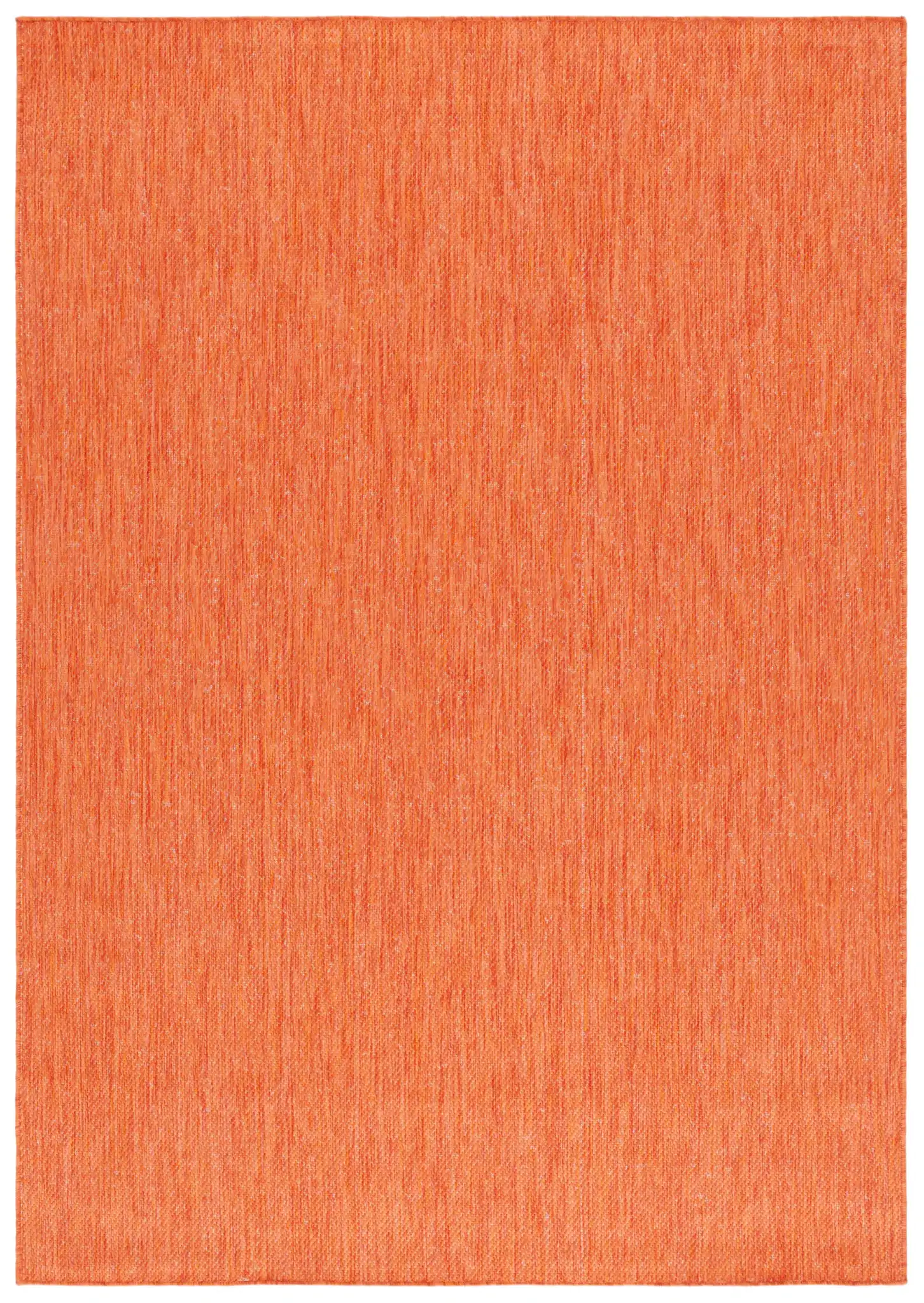 Beach House Textured Solid Outdoor Rug in Orange