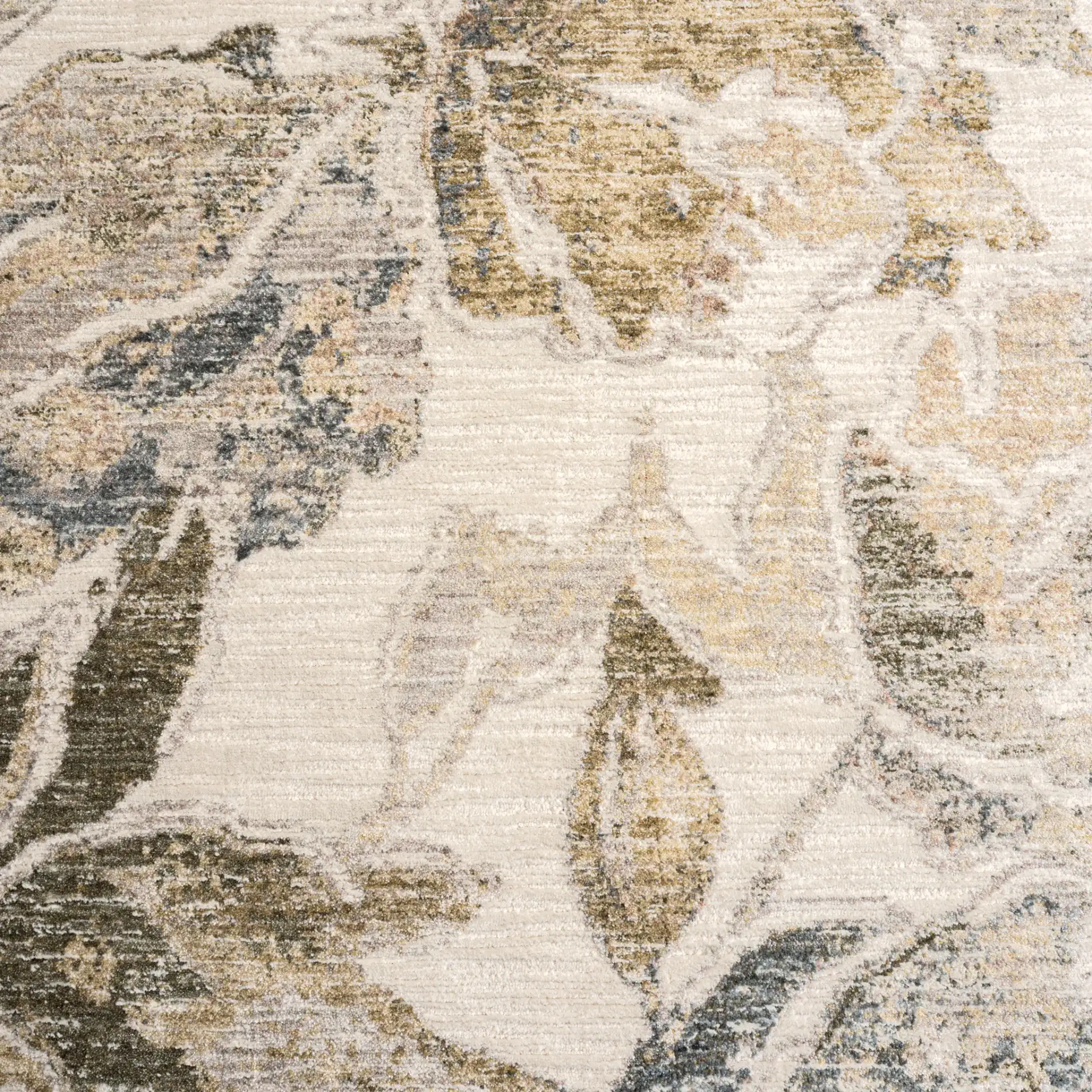 Bloom Transitional Floral Rug in Ivory / Beige in a styled room